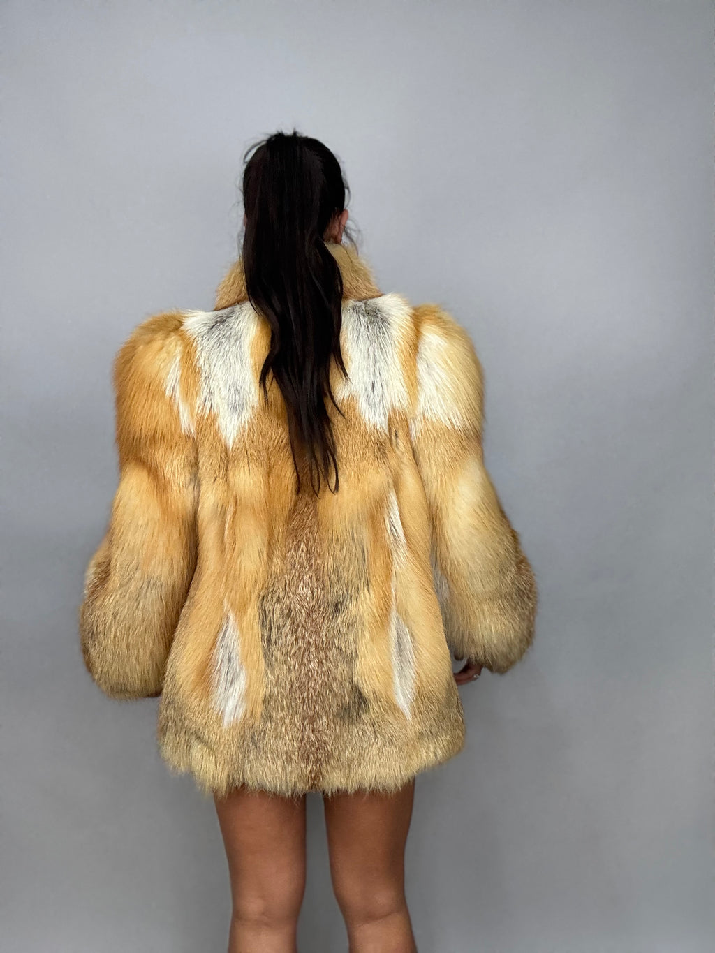 Giacca in volpe golden