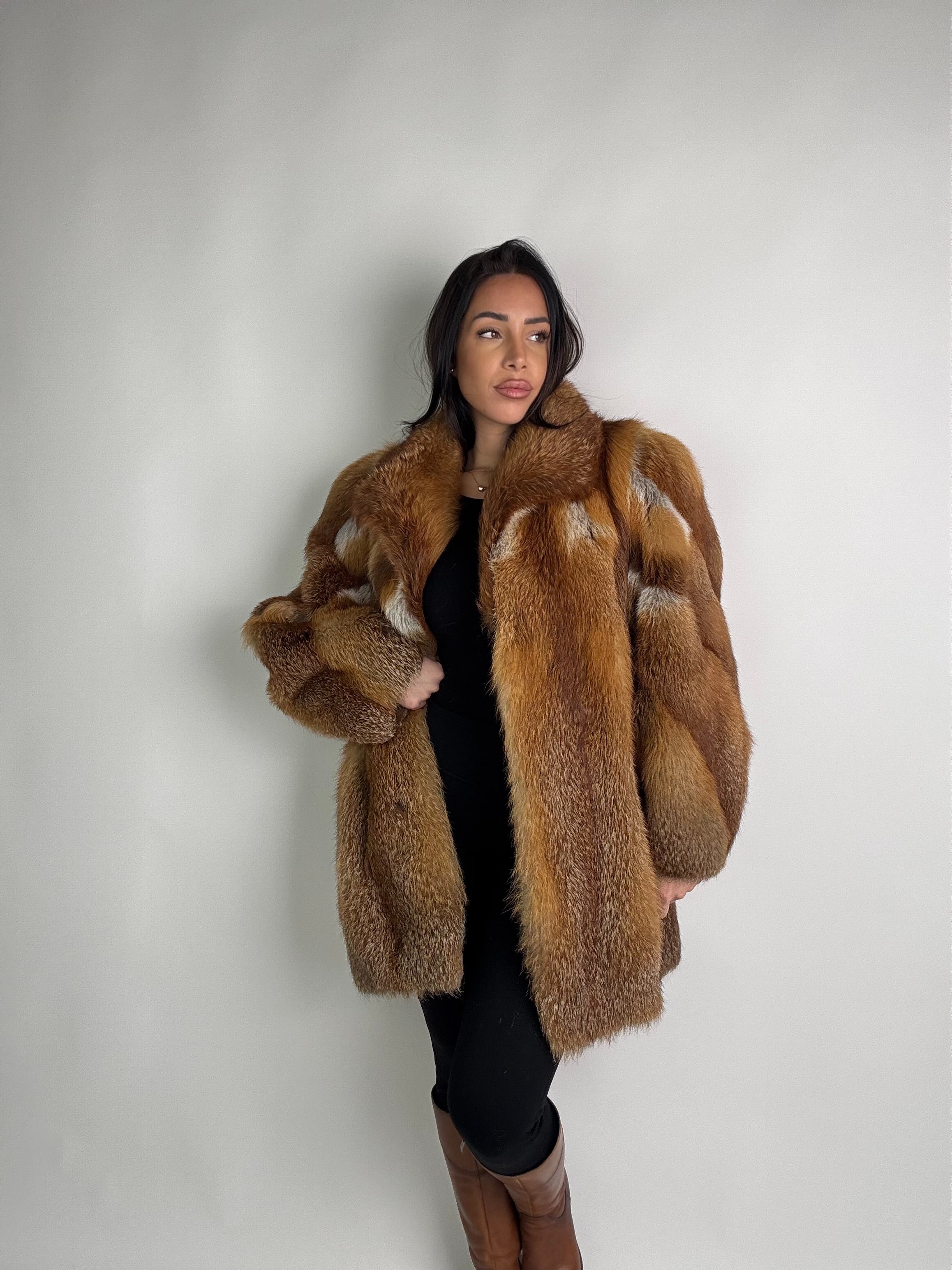 Giacca in volpe rossa N88