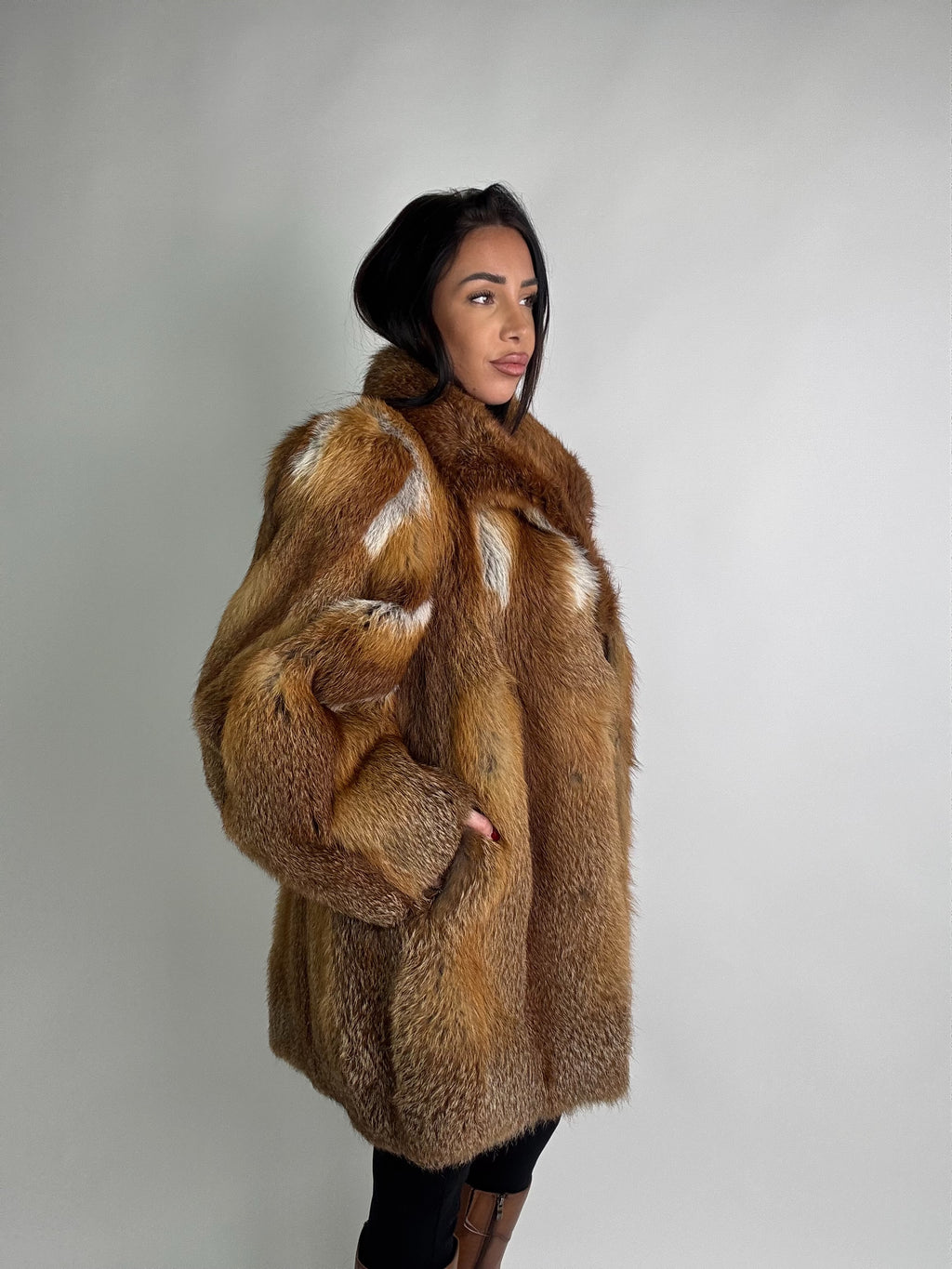 Giacca in volpe rossa N88