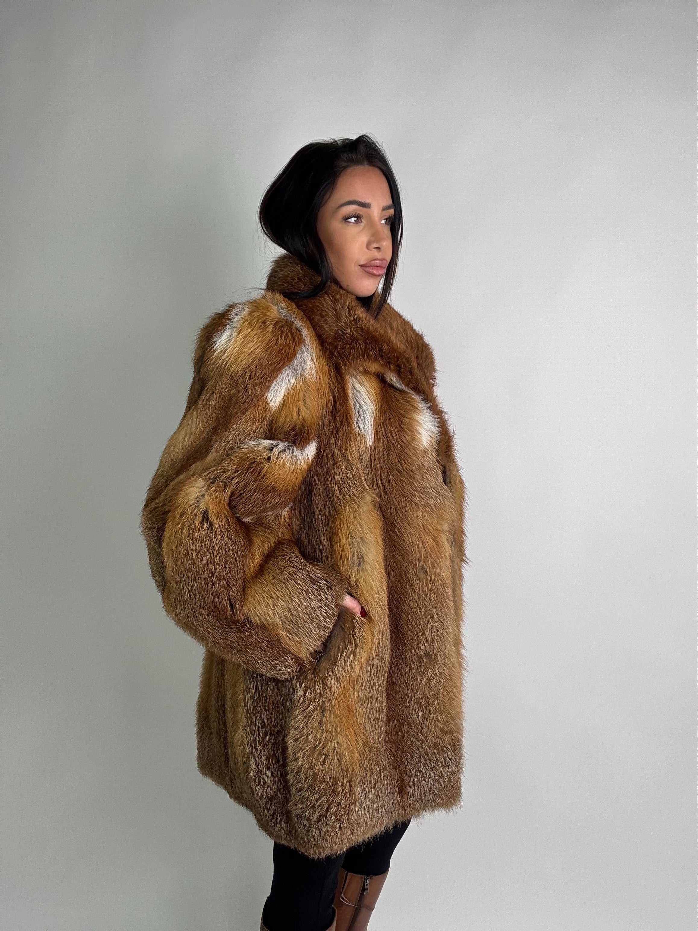 Giacca in volpe rossa N88