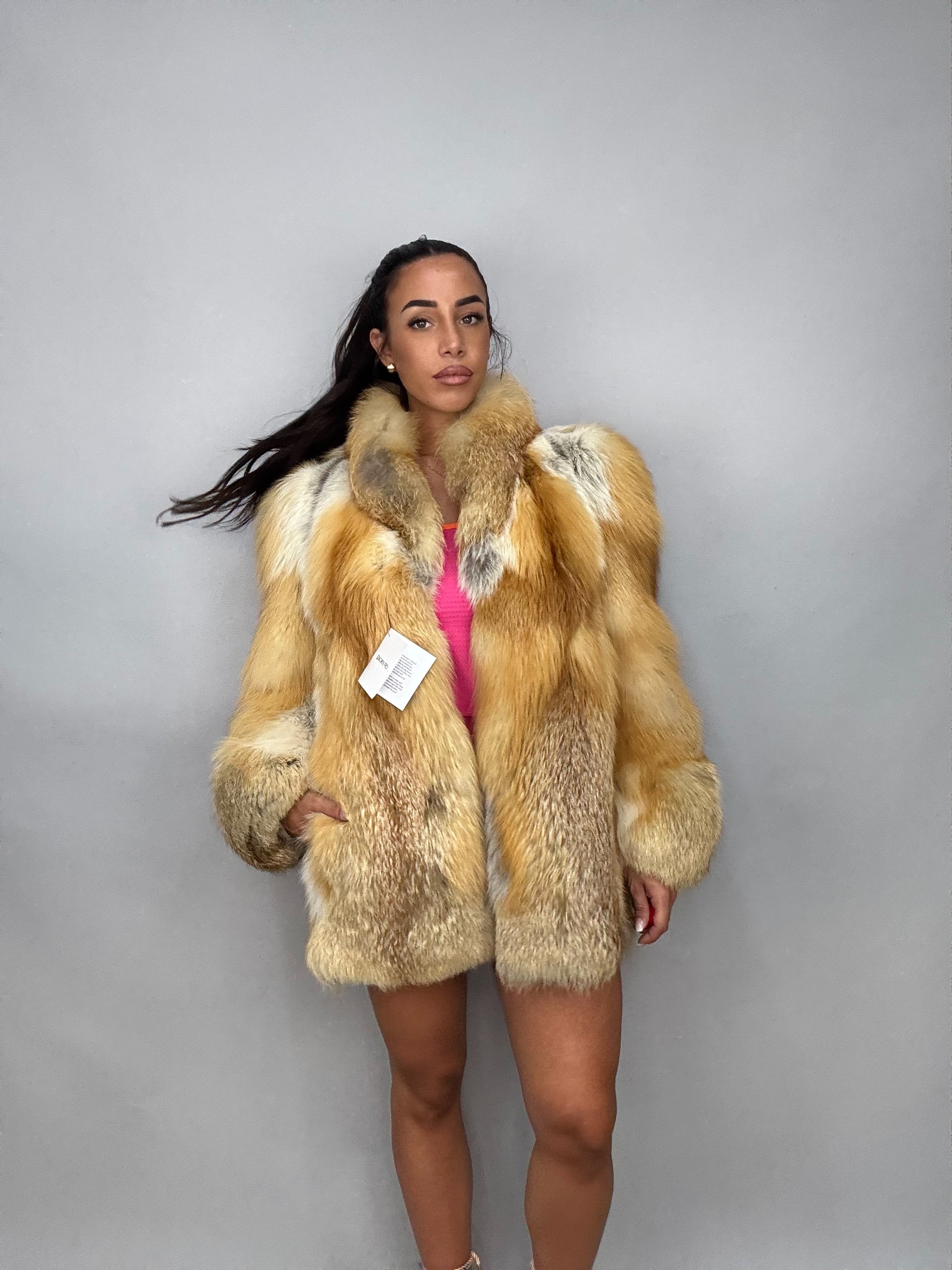 Giacca in volpe golden