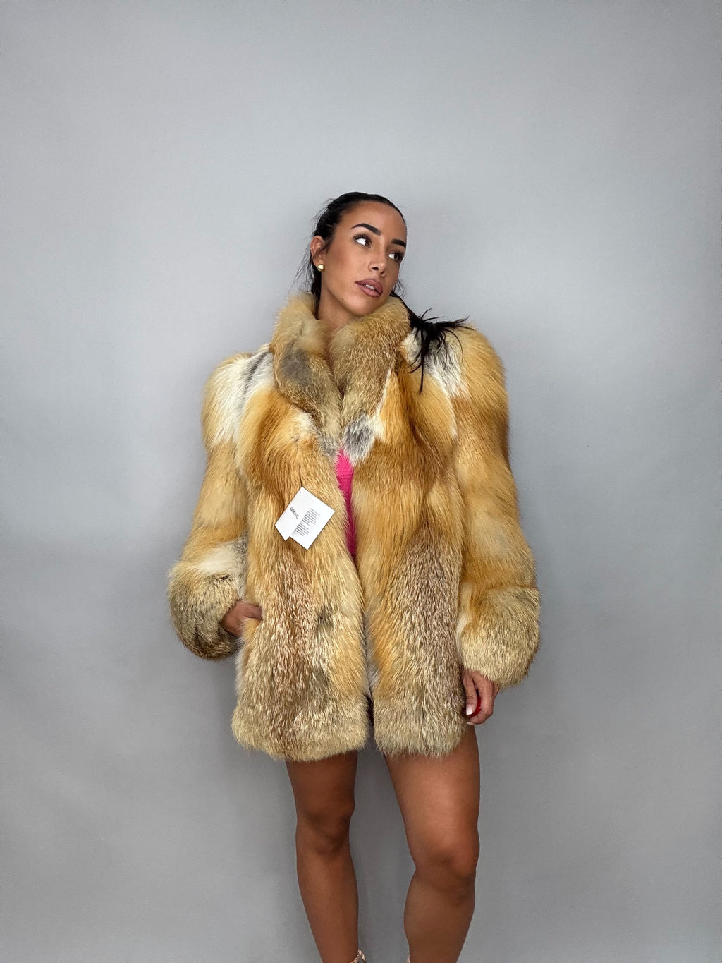 Giacca in volpe golden