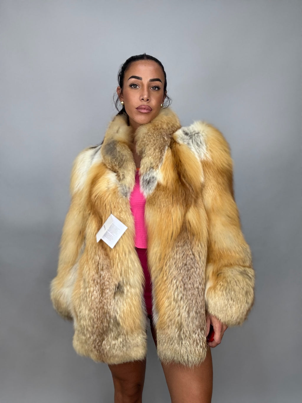 Giacca in volpe golden