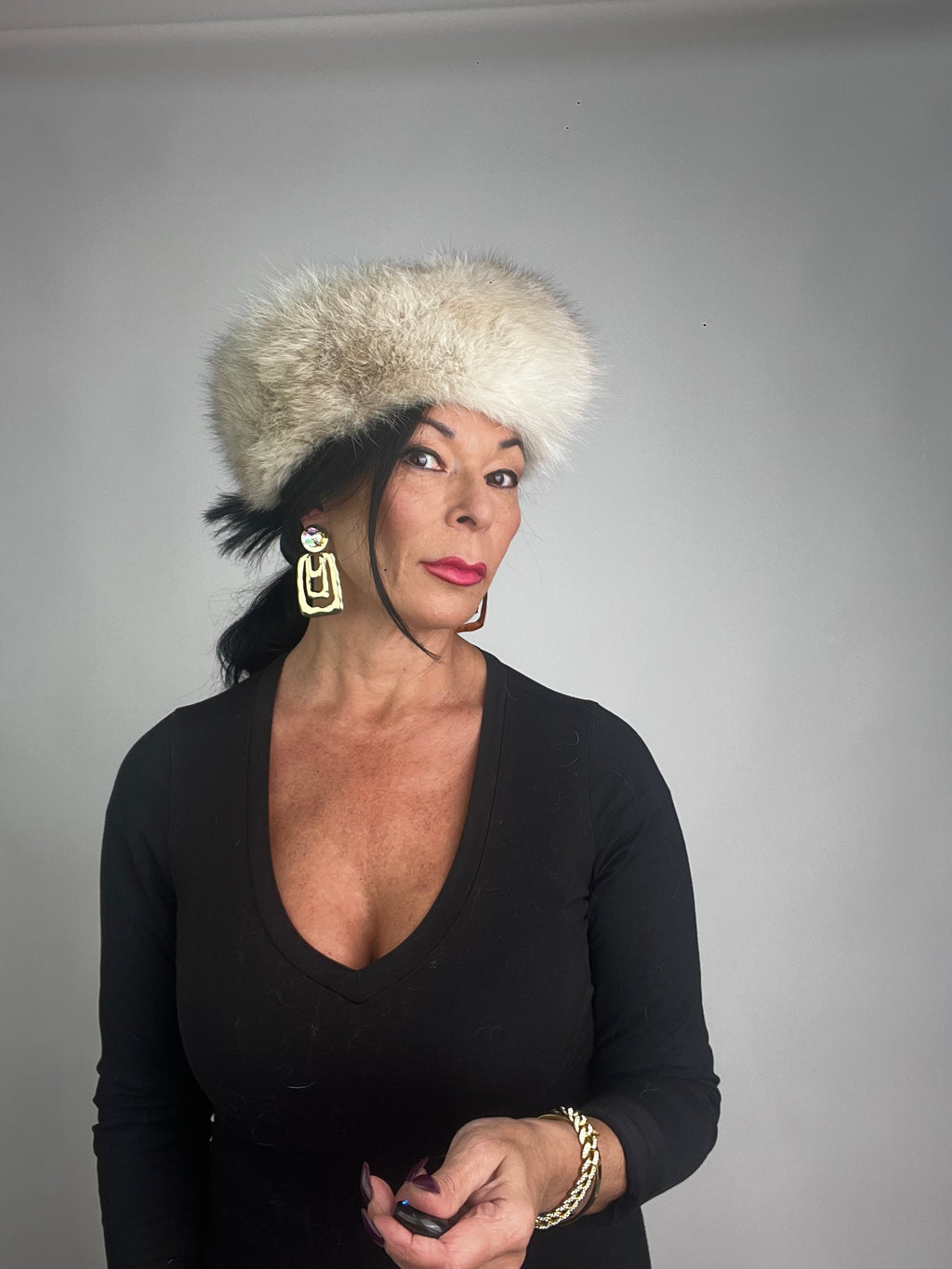 Cappello in volpe della groenlandia N76