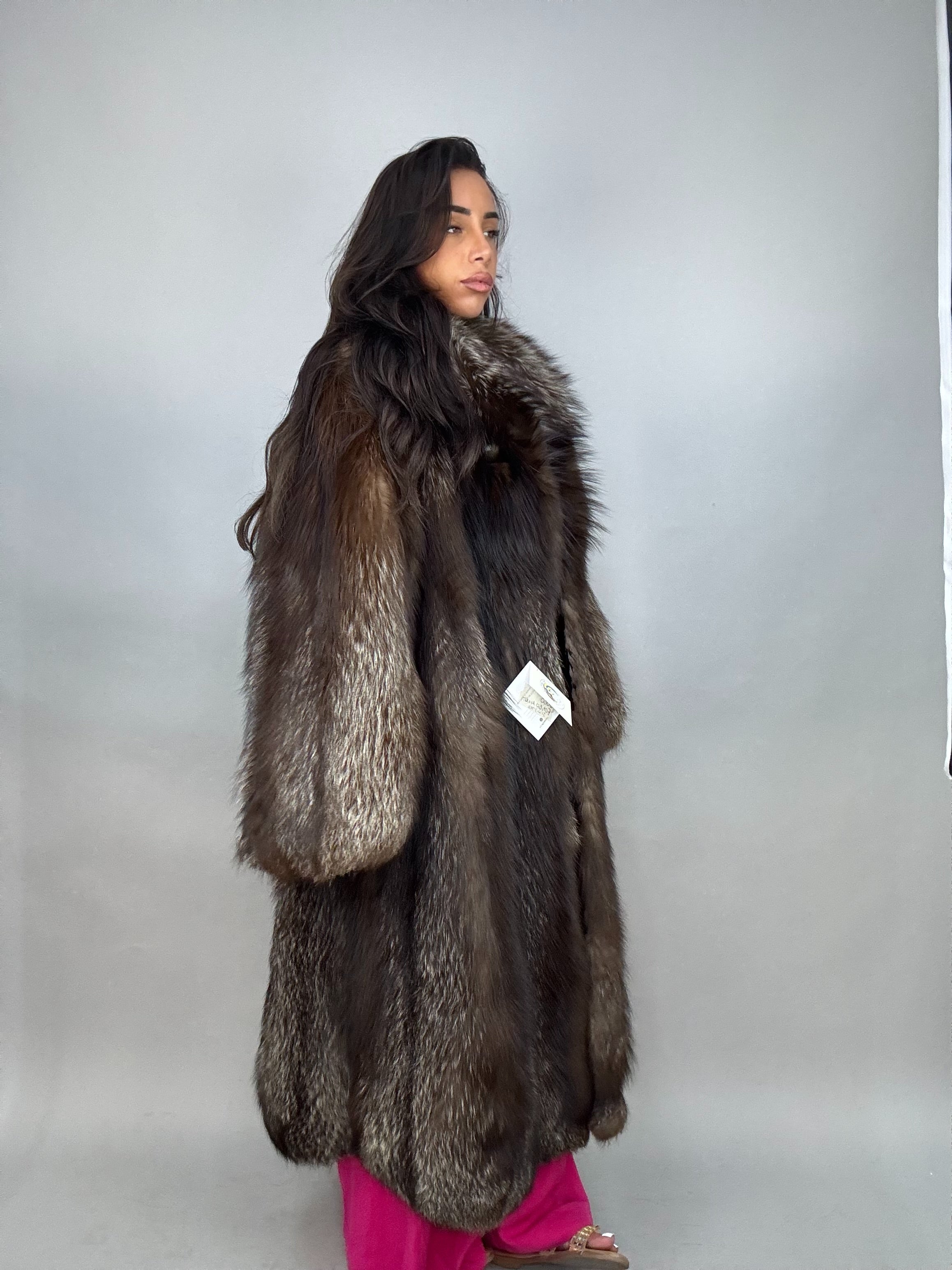 Cappotto in volpe argentata