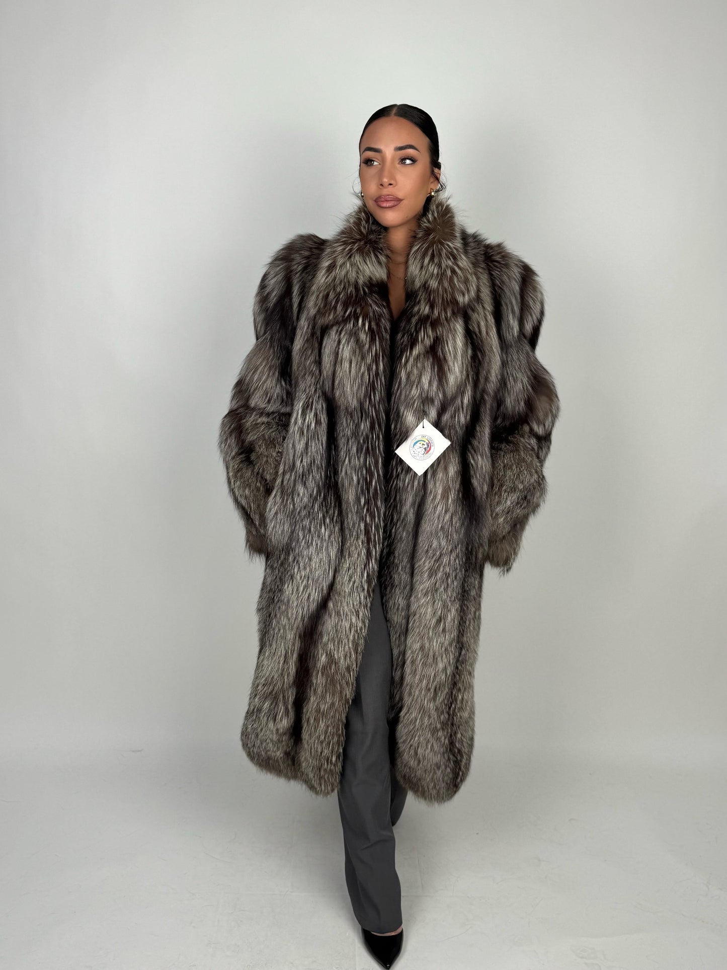 Cappotto in volpe argentata N449