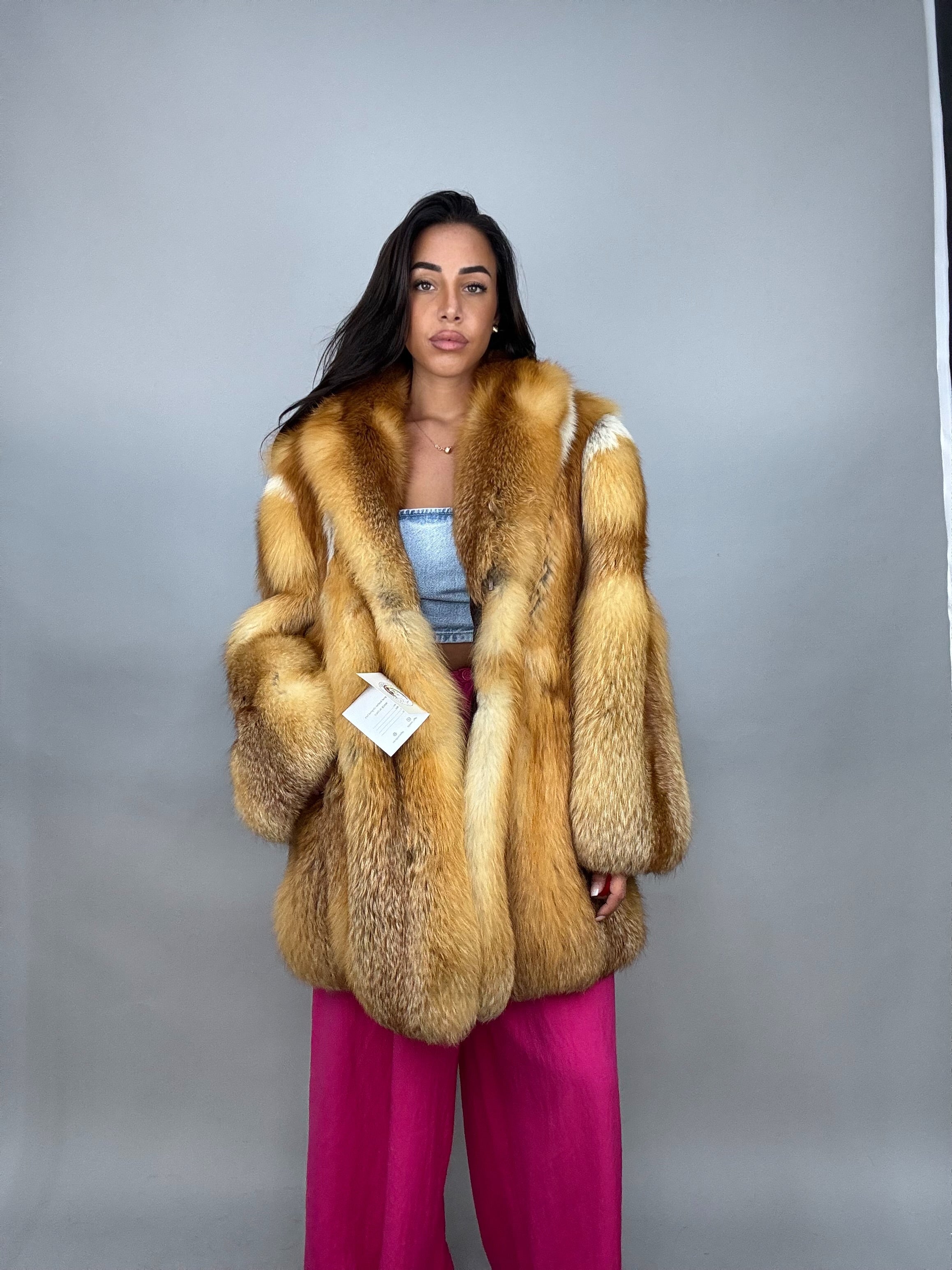 Giacca in volpe golden