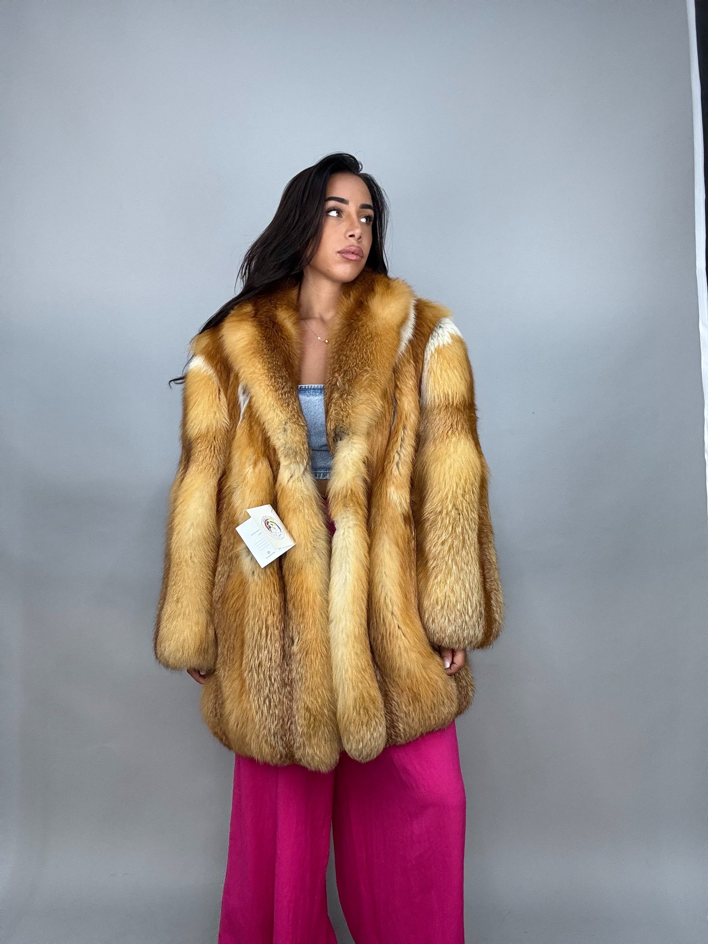 Giacca in volpe golden