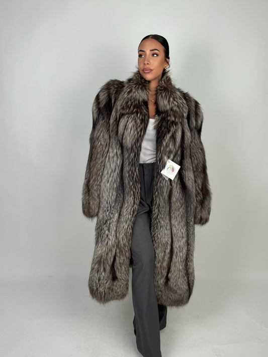 Cappotto in volpe argentata N449