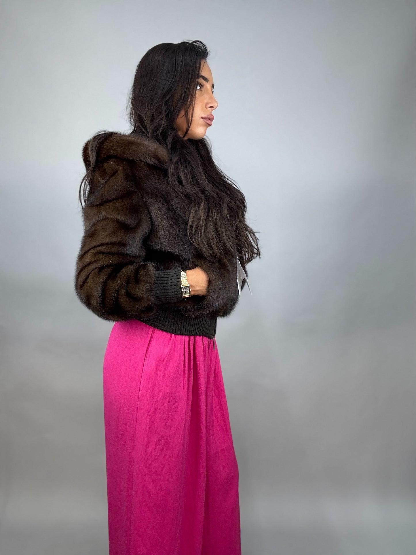 Mink Bomber Jacket