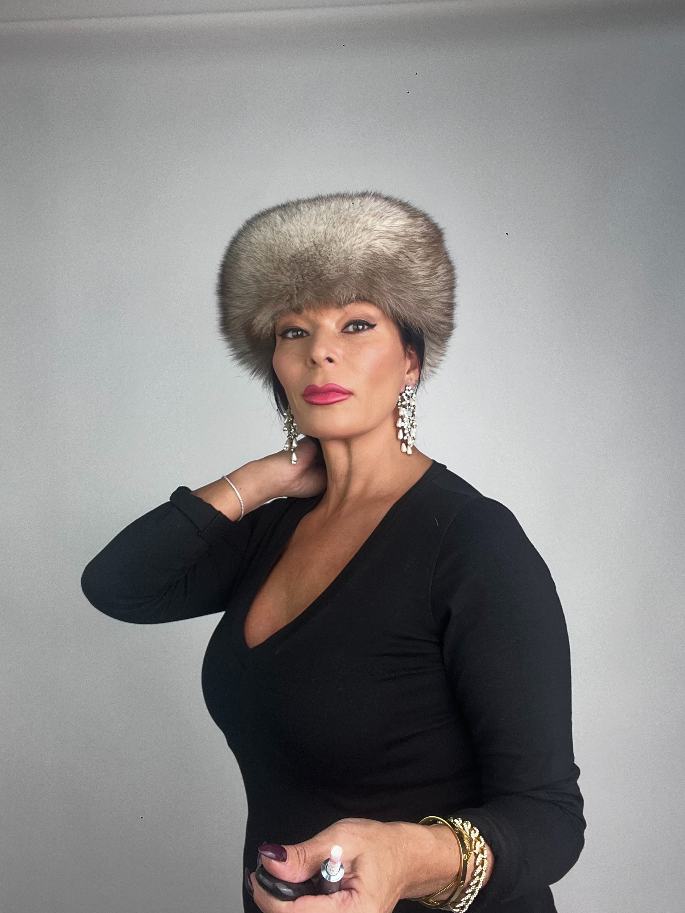 Cappello in volpe della groenlandia N58