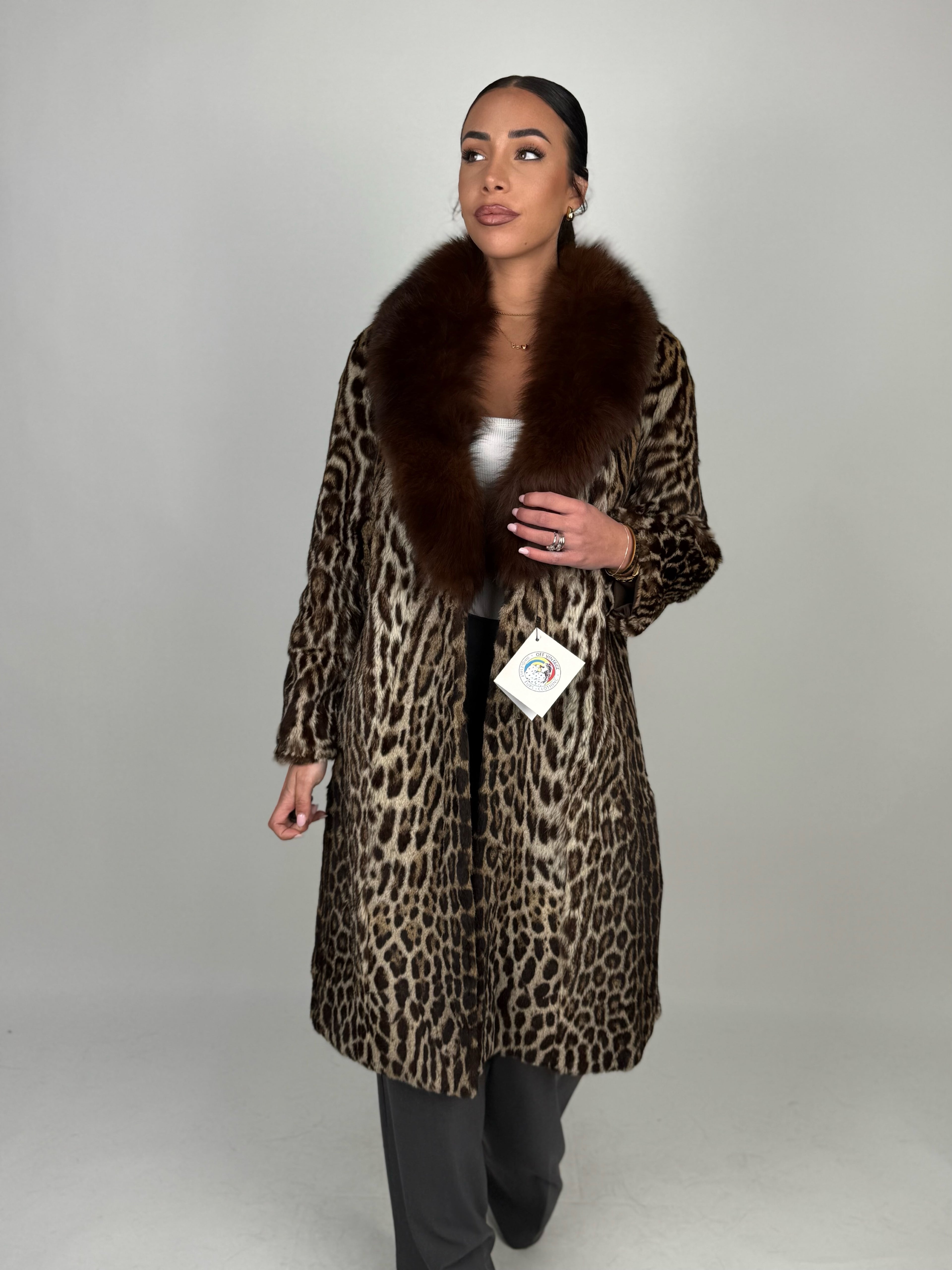Cappotto in leopardo e volpe N58