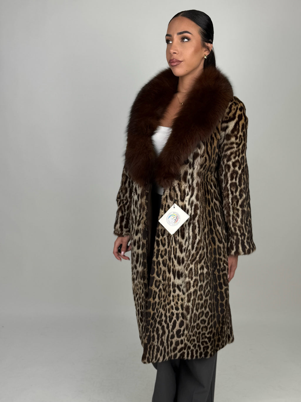 Cappotto in leopardo e volpe N58