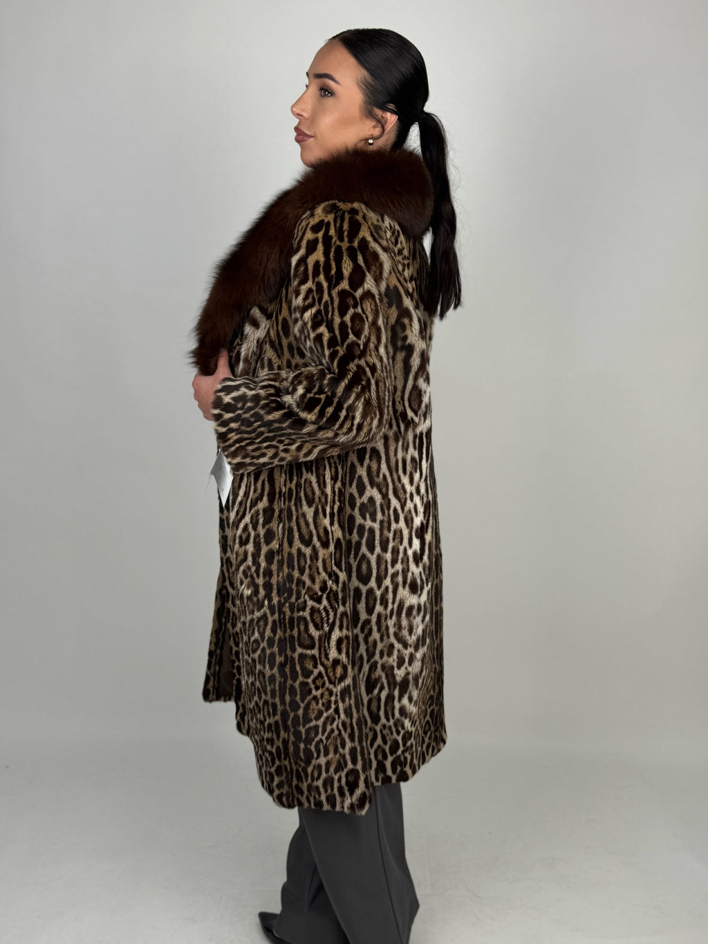 Cappotto in leopardo e volpe N58