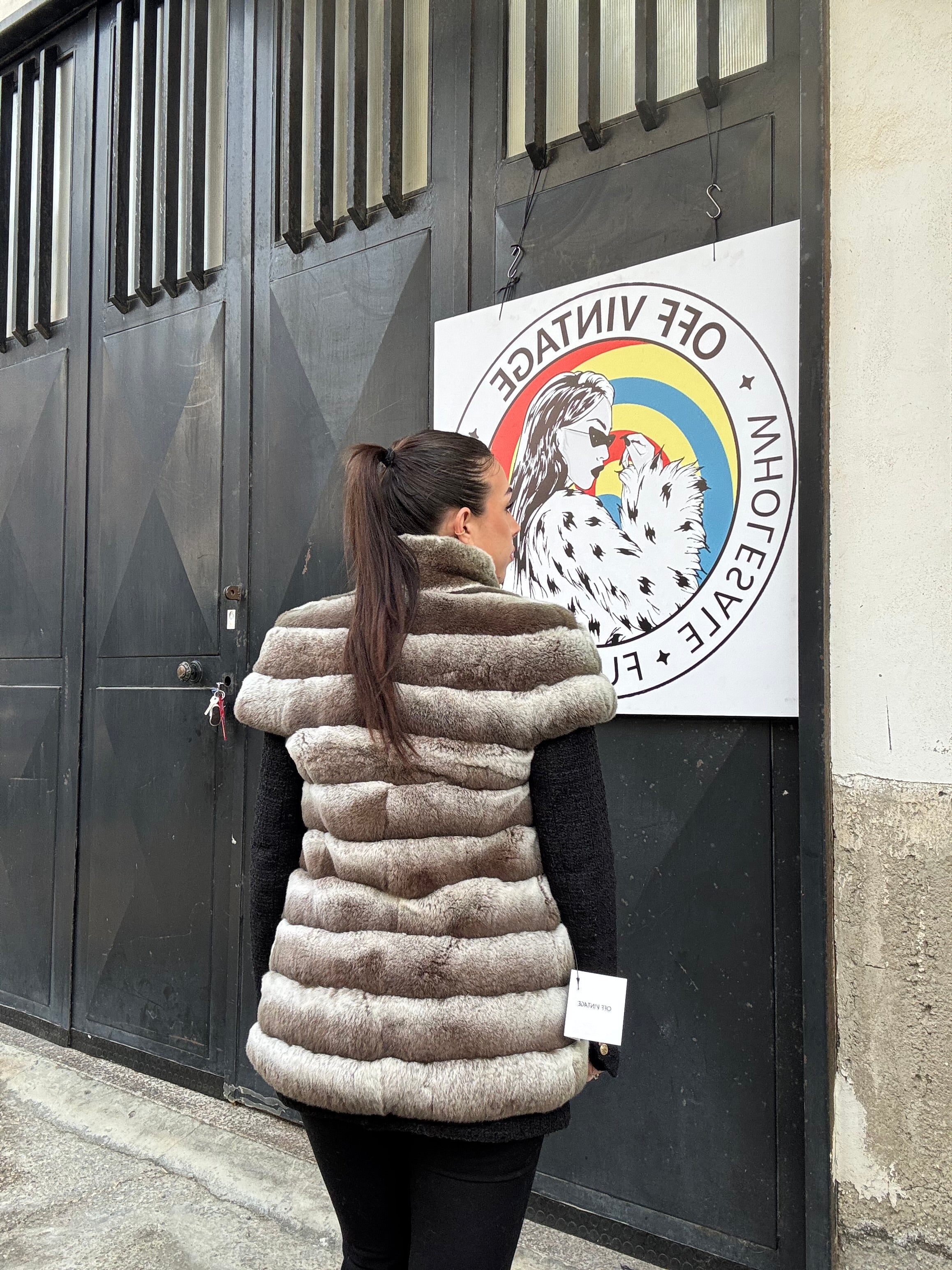 Smanicato in rex cincillà reversibile