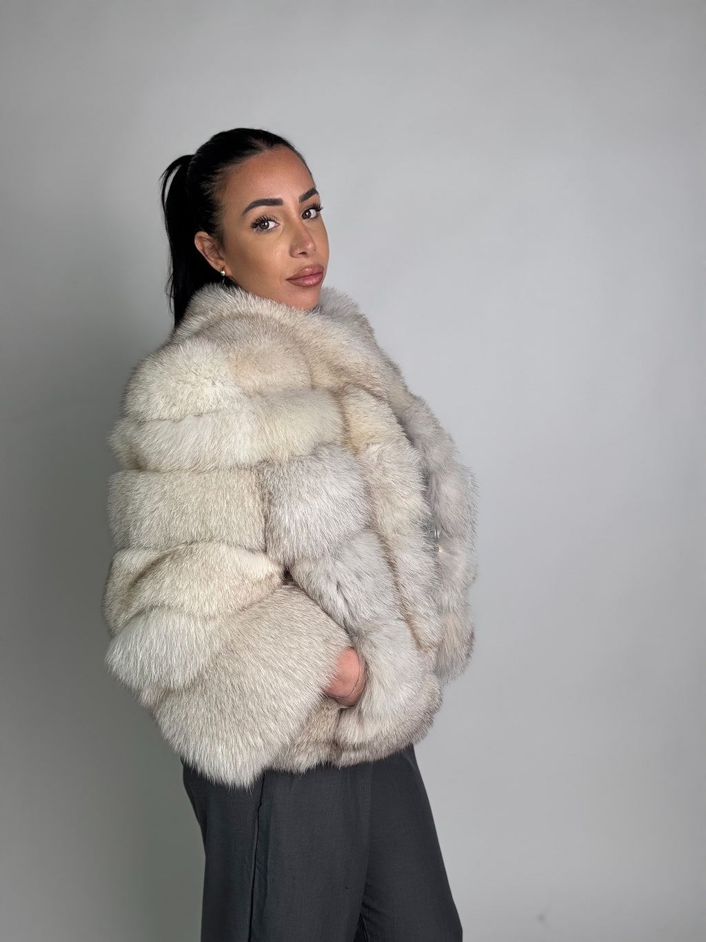 Giacca Chanel in volpe della groenlandia N92