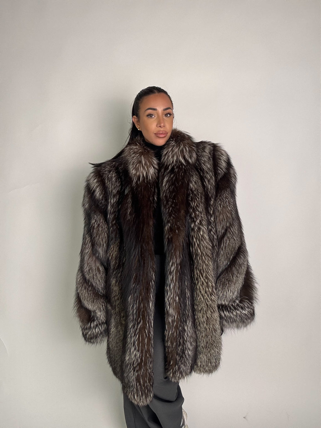 Giacca in volpe argentata N93