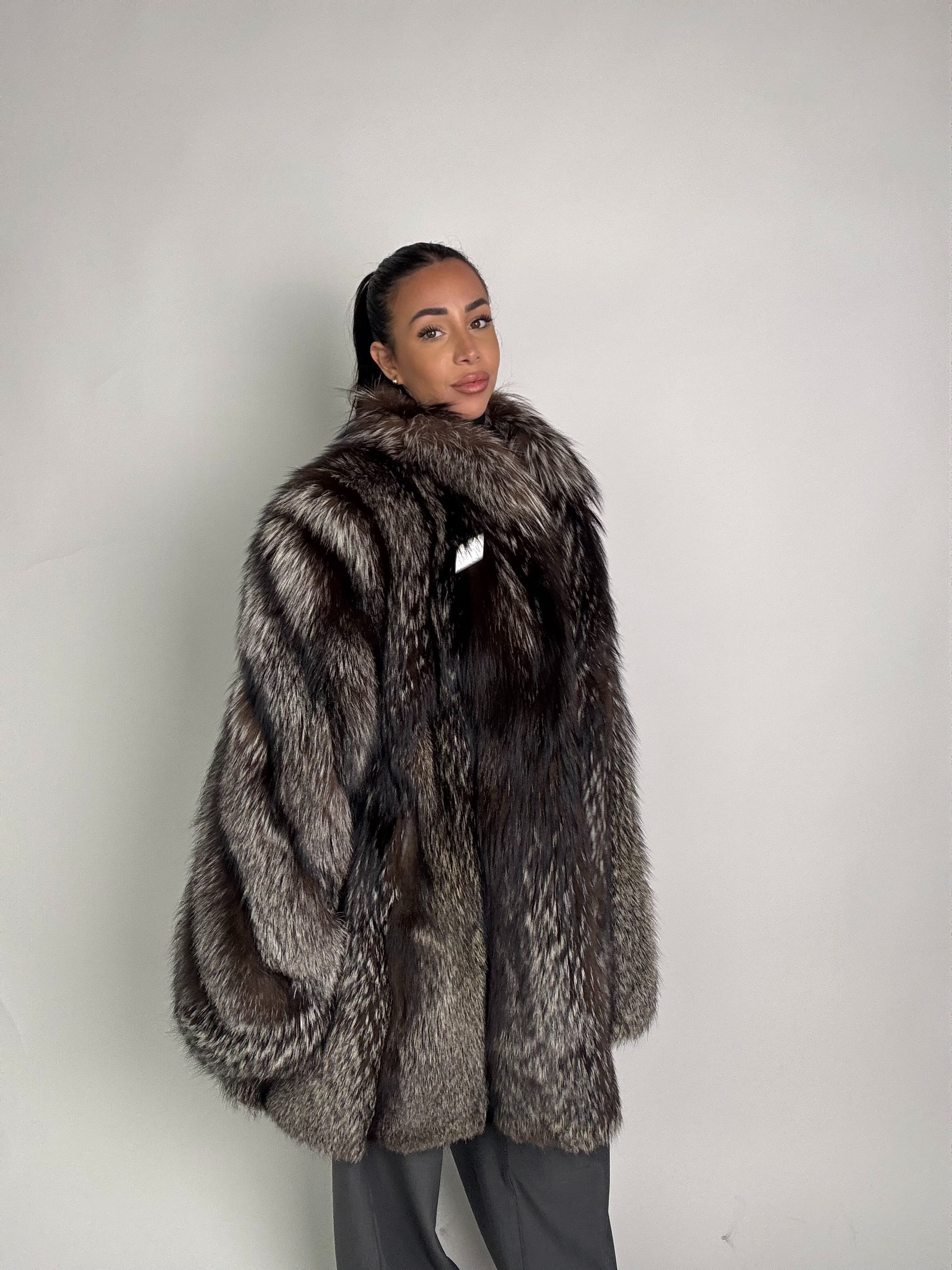 Giacca in volpe argentata N93