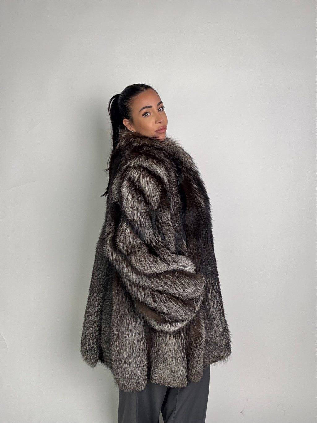 Giacca in volpe argentata N93