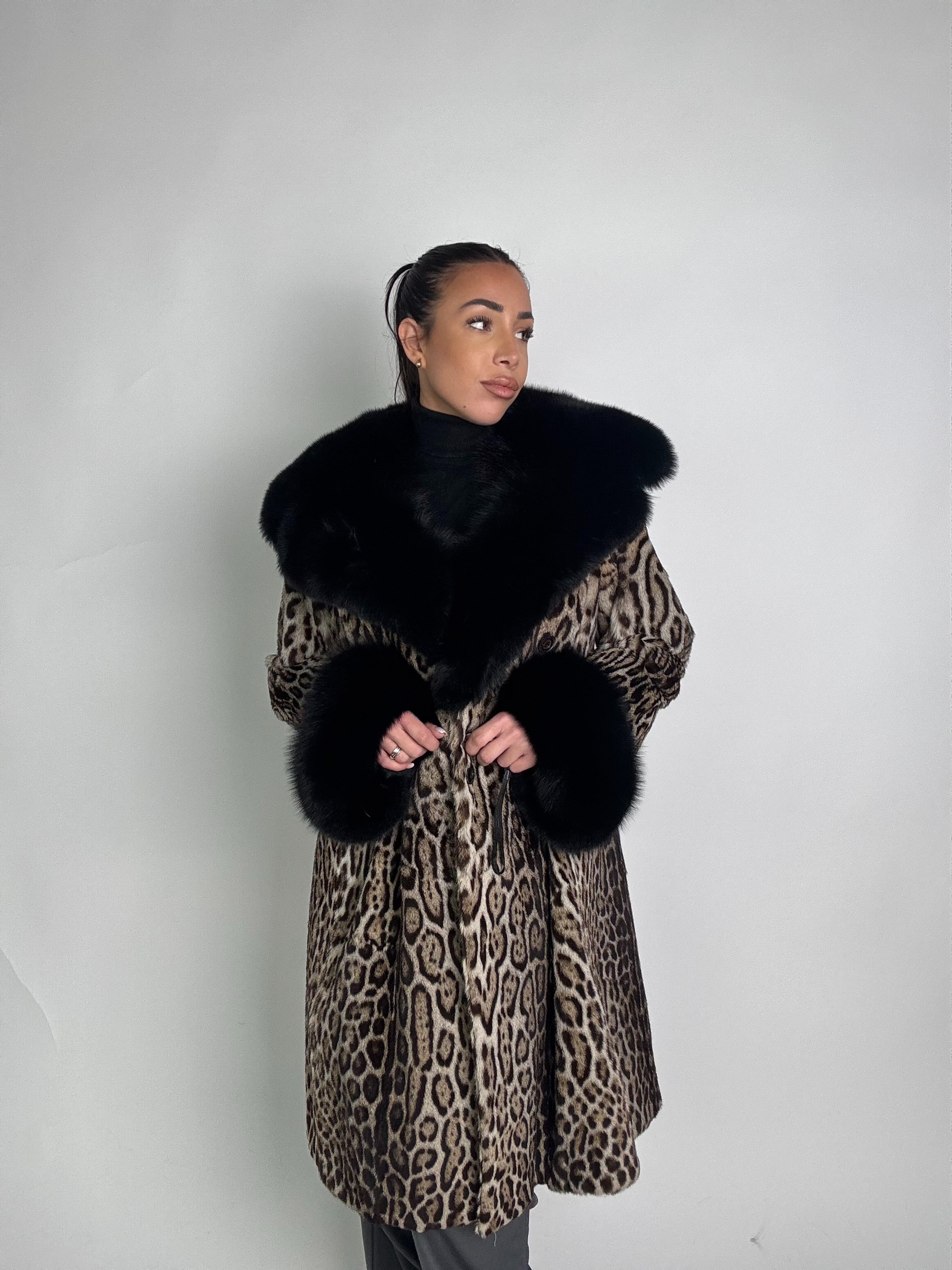 Cappotto in leopardo e volpe N30