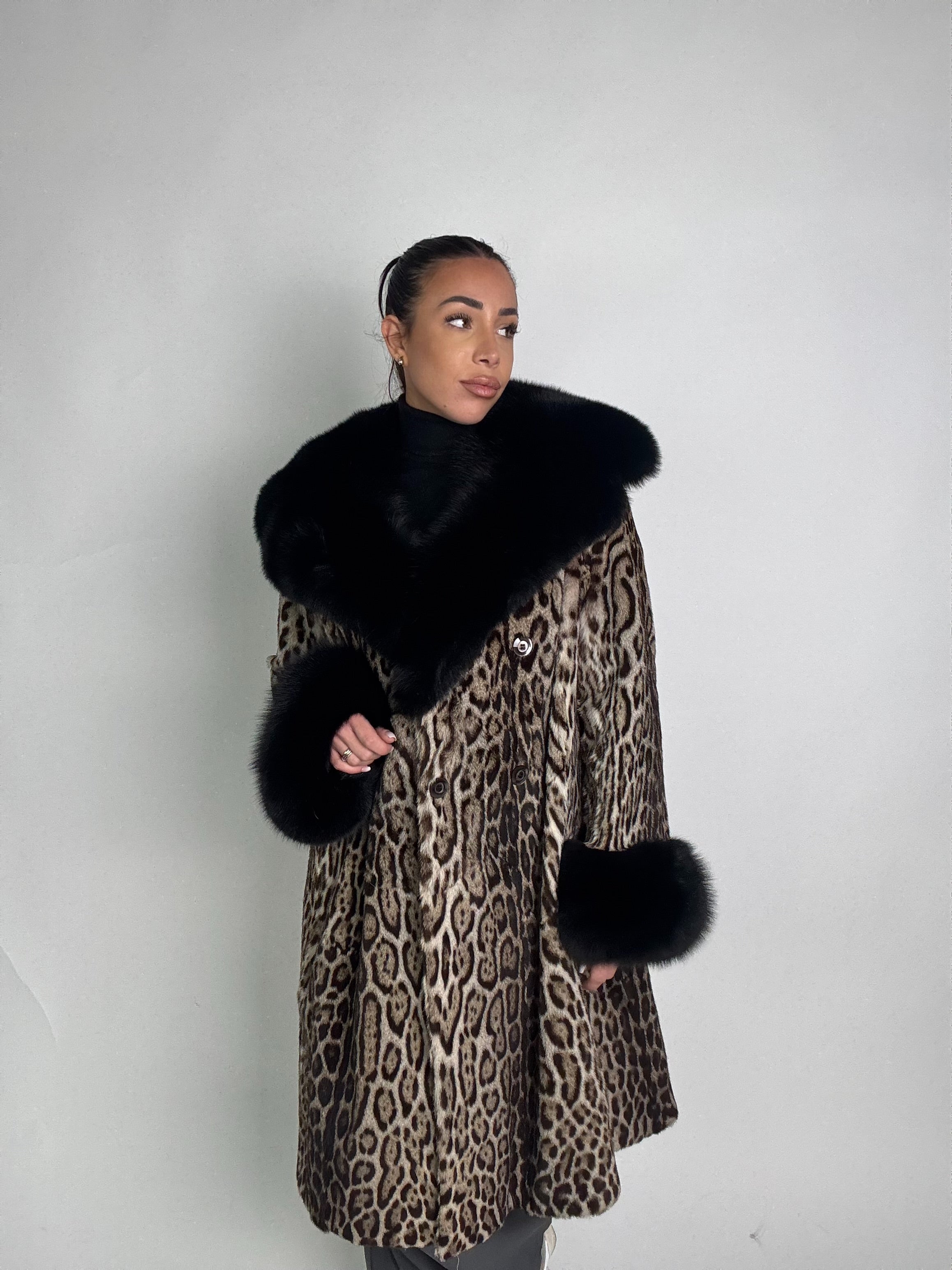 Cappotto in leopardo e volpe N30