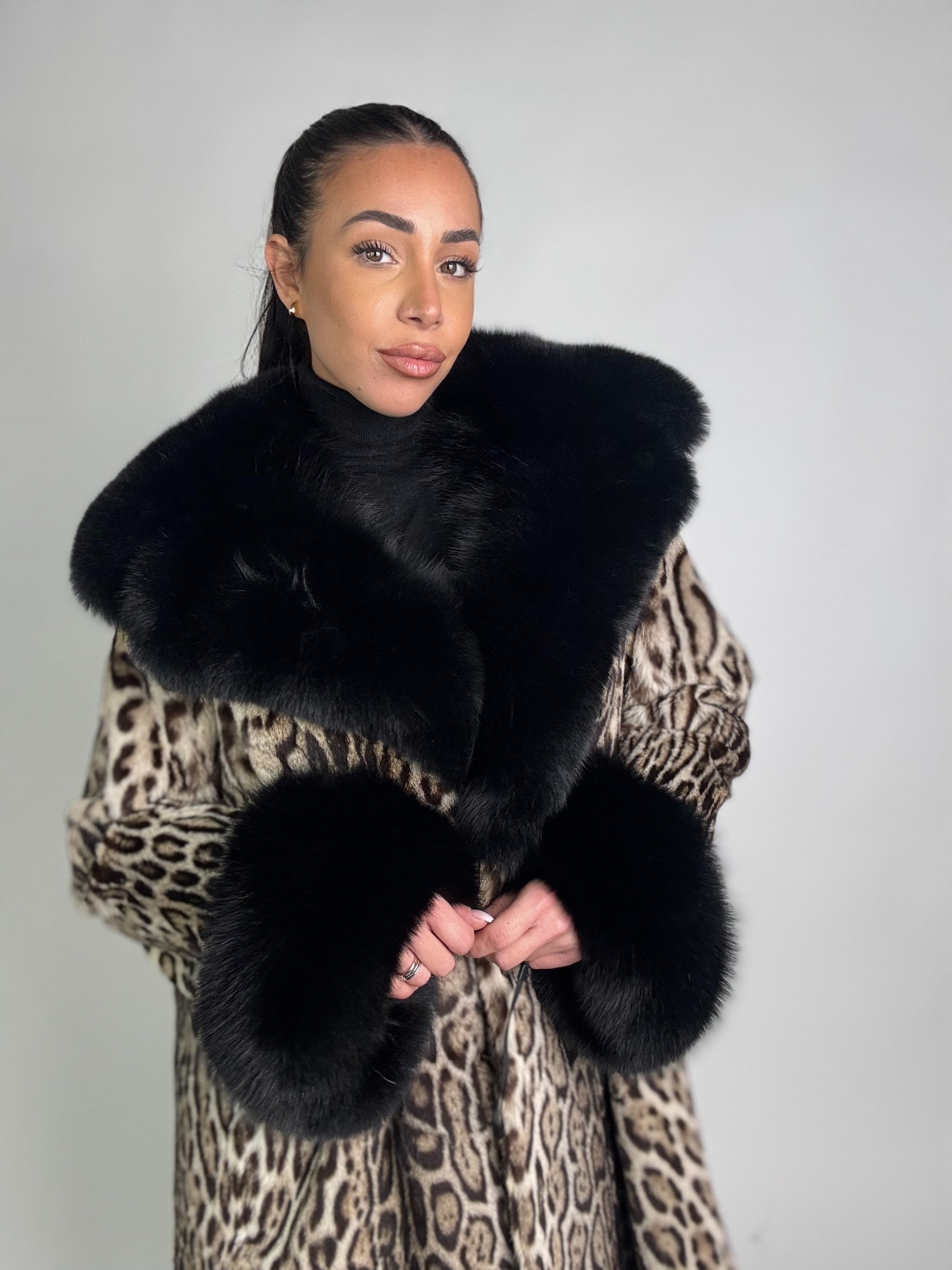 Cappotto in leopardo e volpe N30
