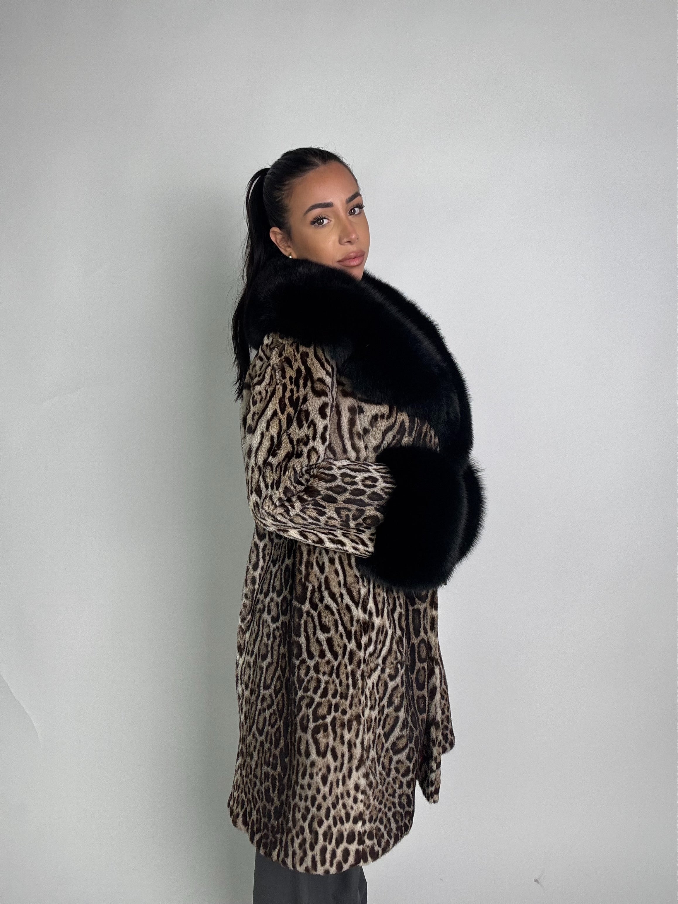 Cappotto in leopardo e volpe N30