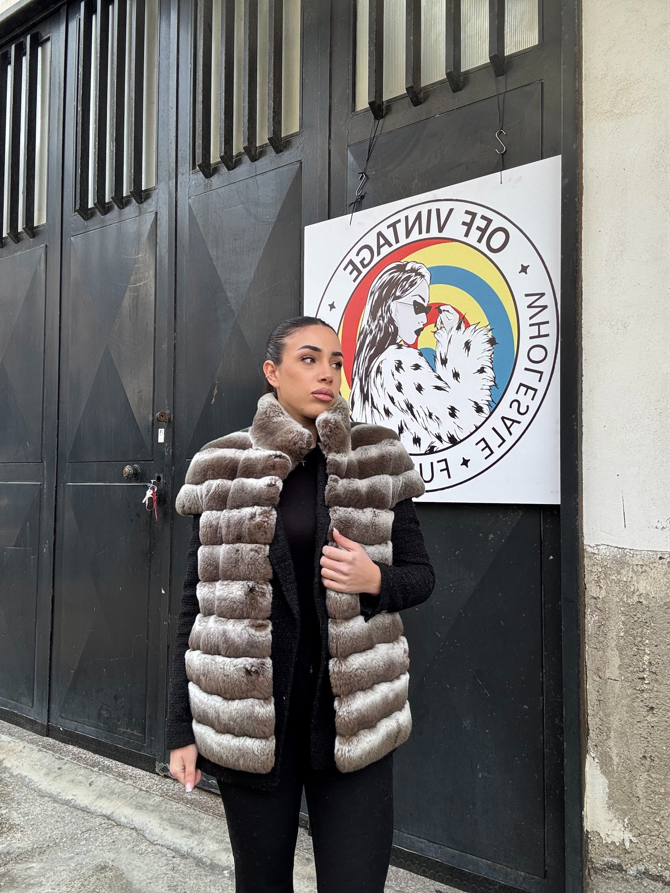 Smanicato in rex cincillà reversibile