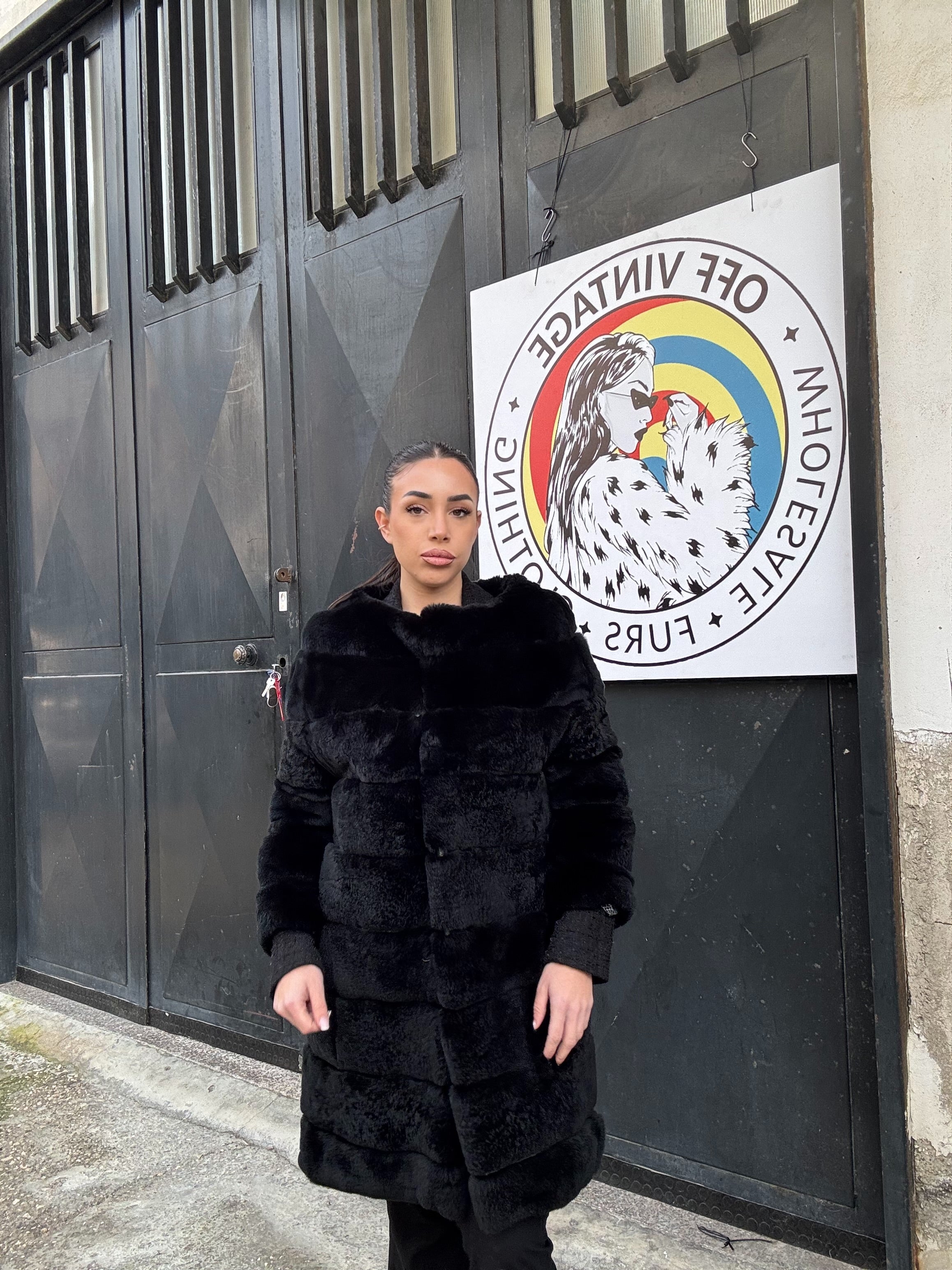 Cappotto in rex cincillà