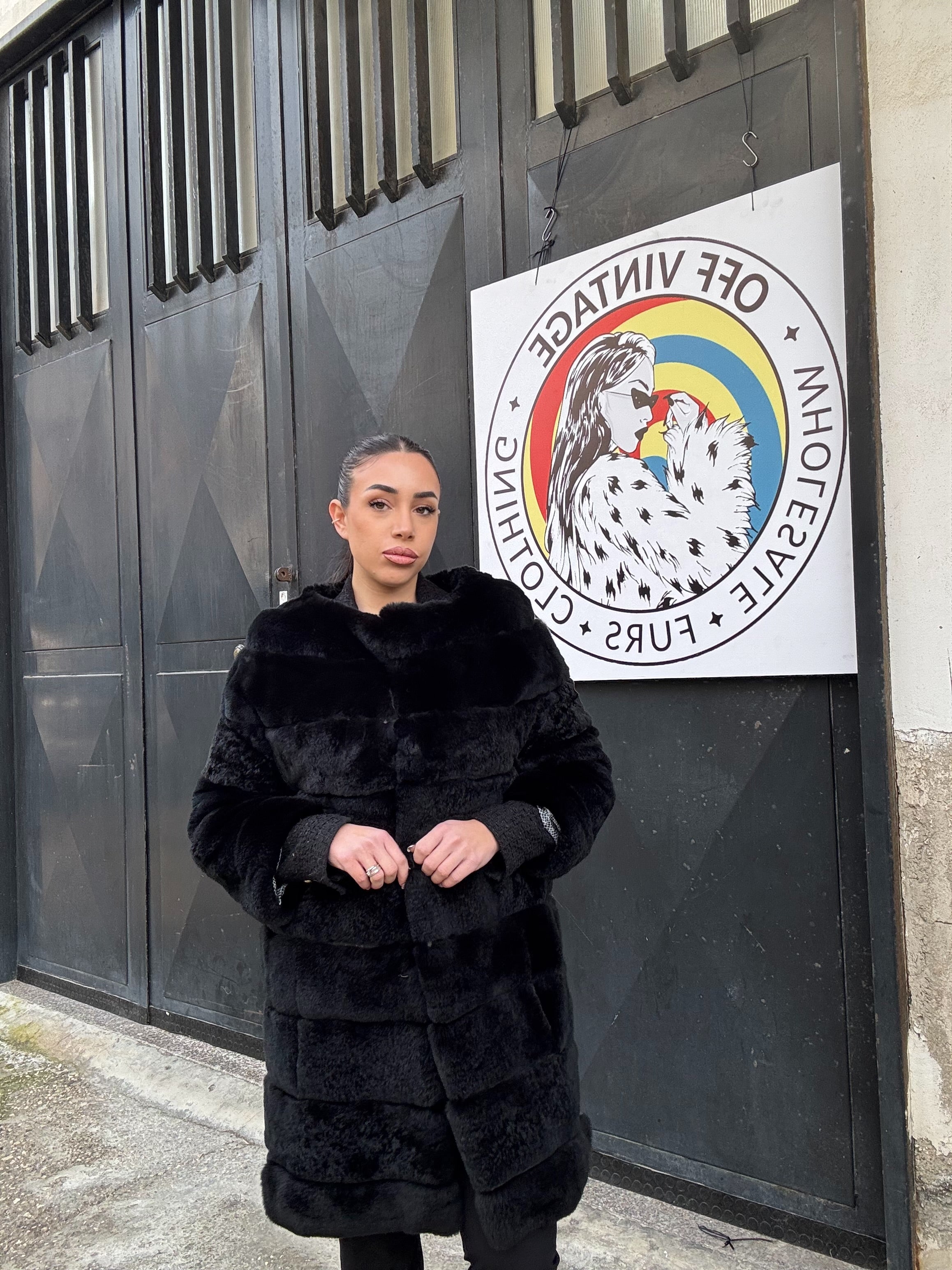 Cappotto in rex cincillà