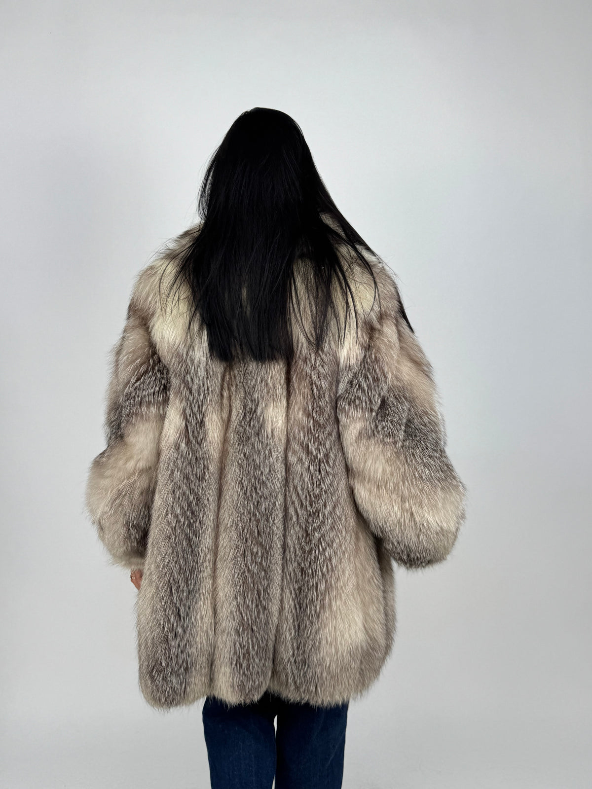 Giacca in volpe platinum N217