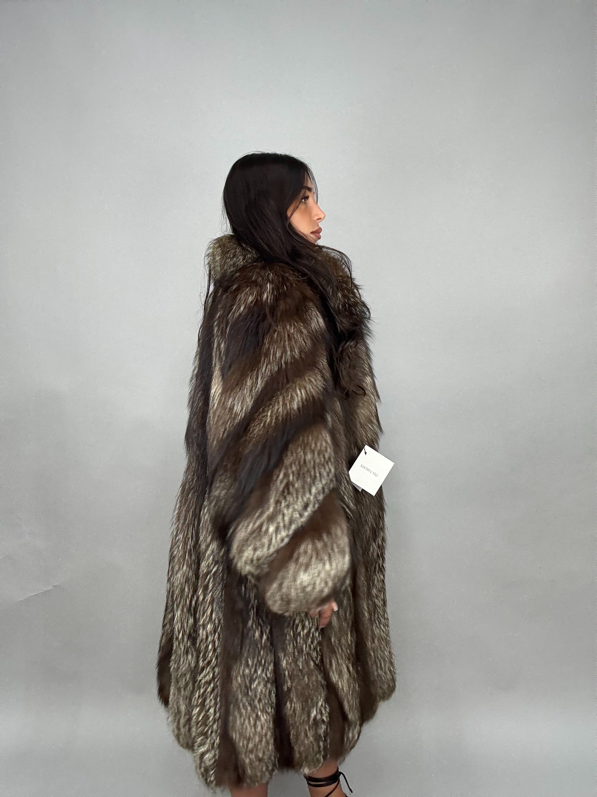 Cappotto in volpe argentata