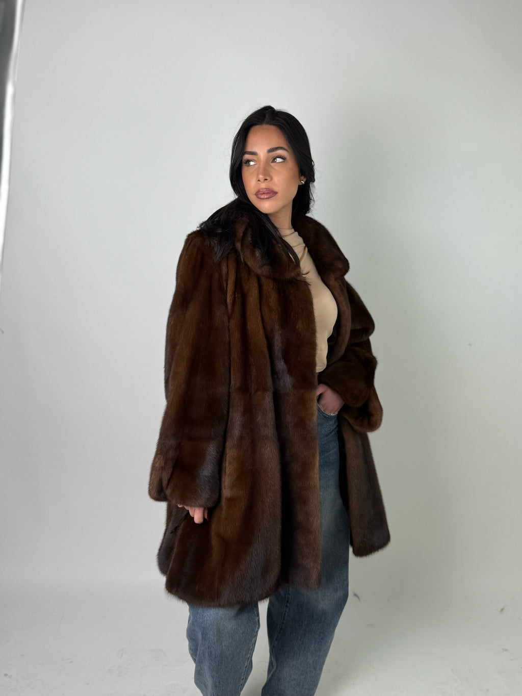Cappotto in visone N579