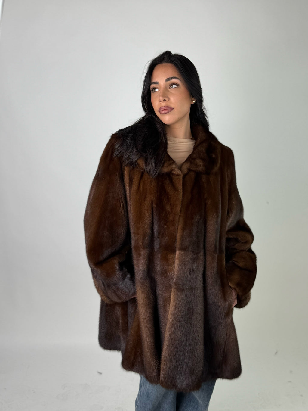 Cappotto in visone N579