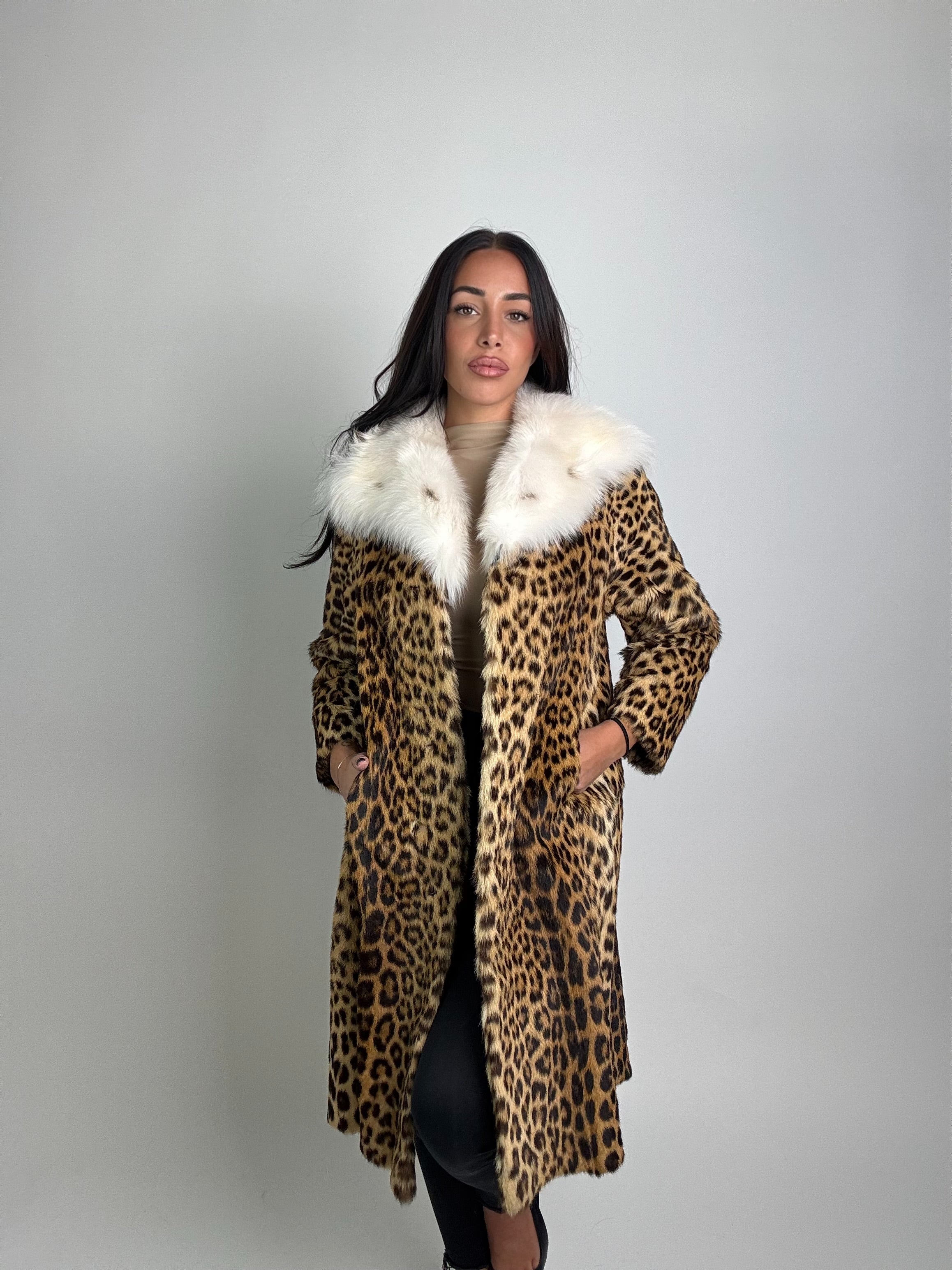 Cappotto in giaguaro e volpe linciata