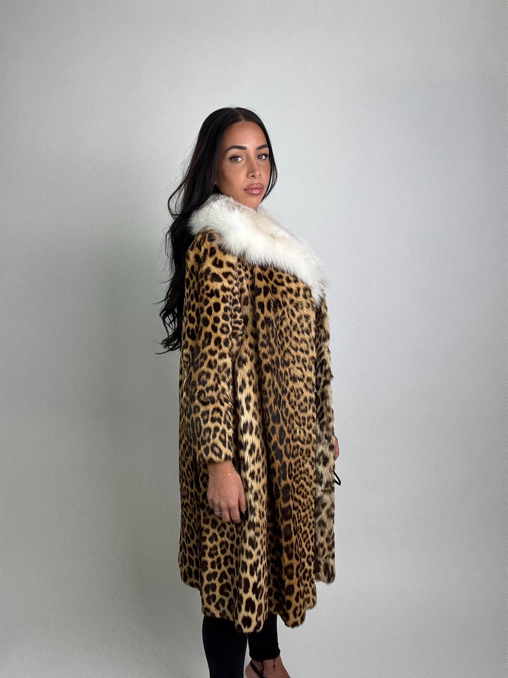 Cappotto in giaguaro e volpe linciata