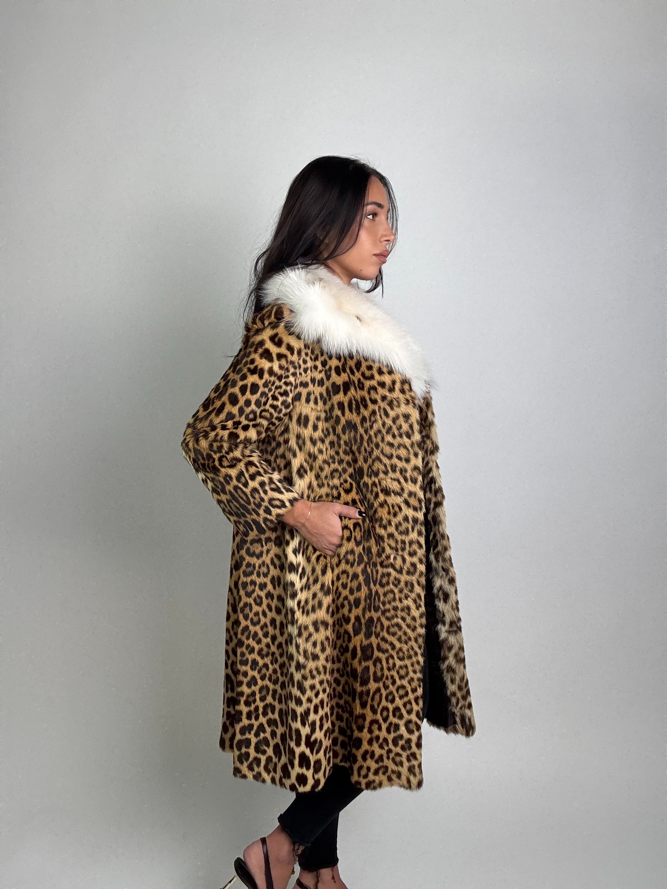 Cappotto in giaguaro e volpe linciata