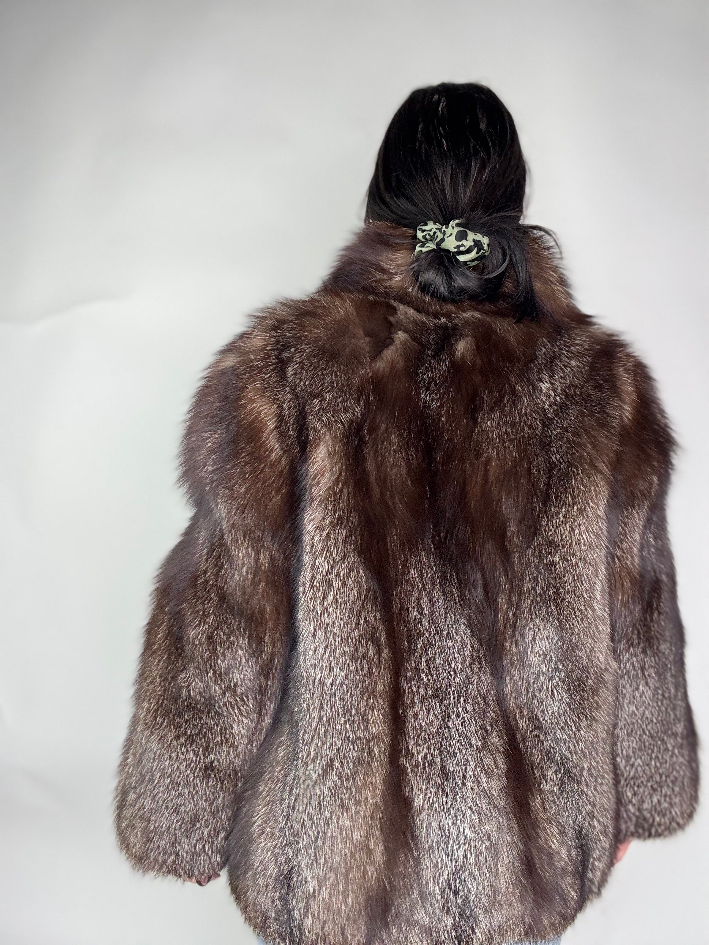 Giacca in volpe argentata N96