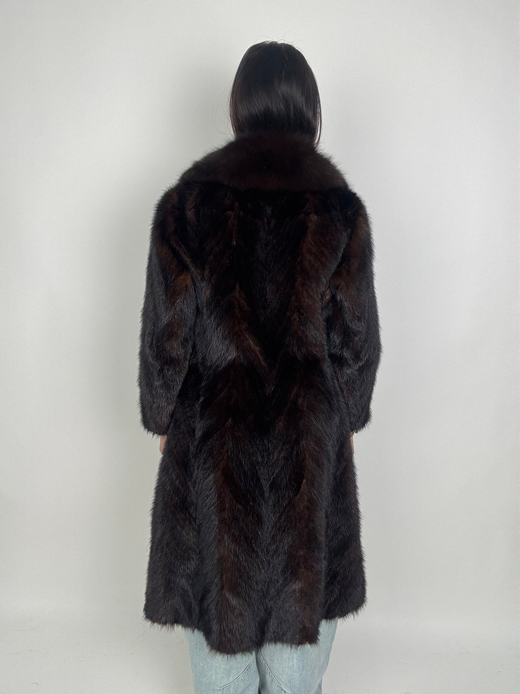 Cappotto in visone e volpe N648