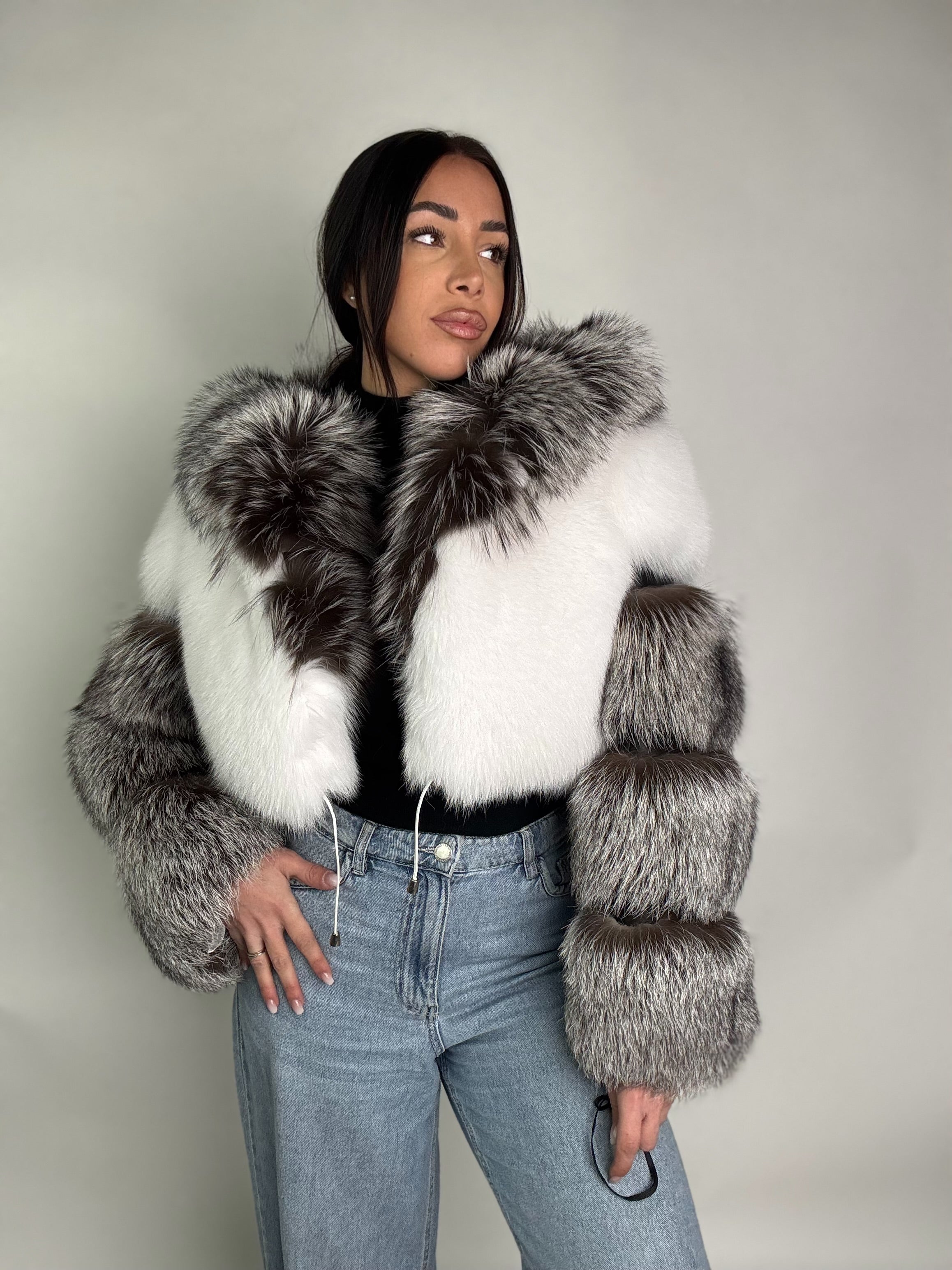 Bomber in volpe argentata Daisy