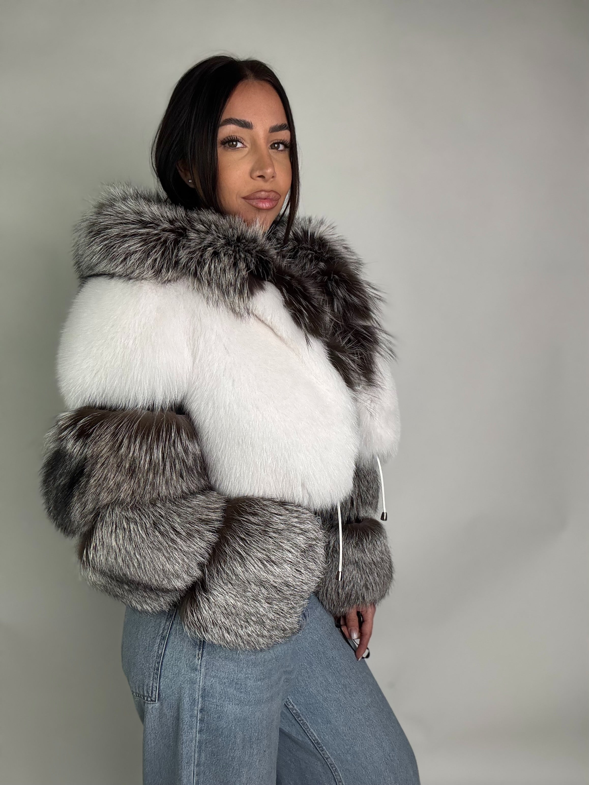 Bomber in volpe argentata Daisy