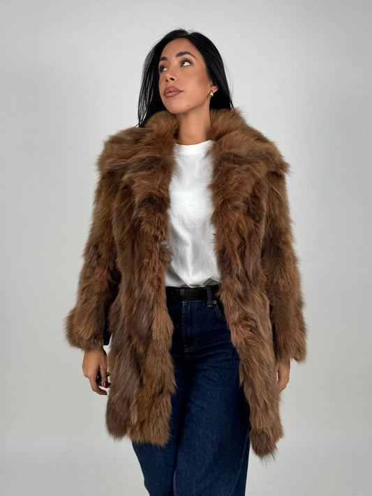 Giacca in volpe brown N222