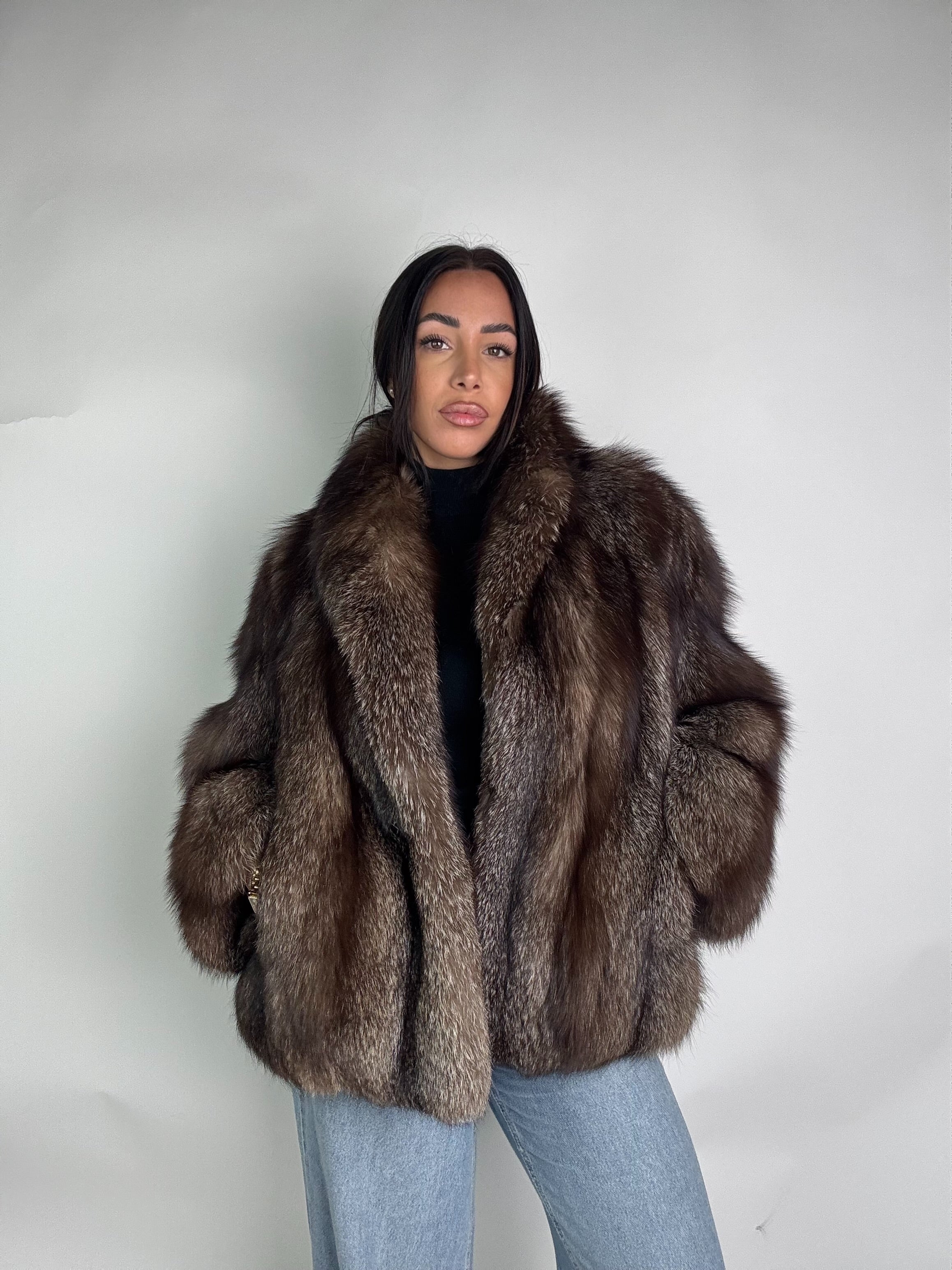 Giacca in volpe argentata N96