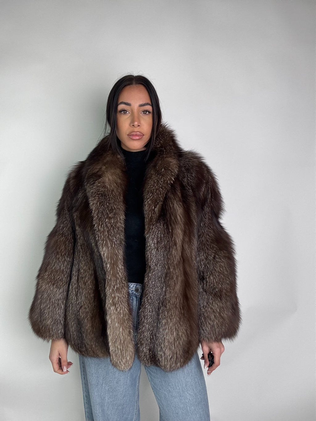 Giacca in volpe argentata N96