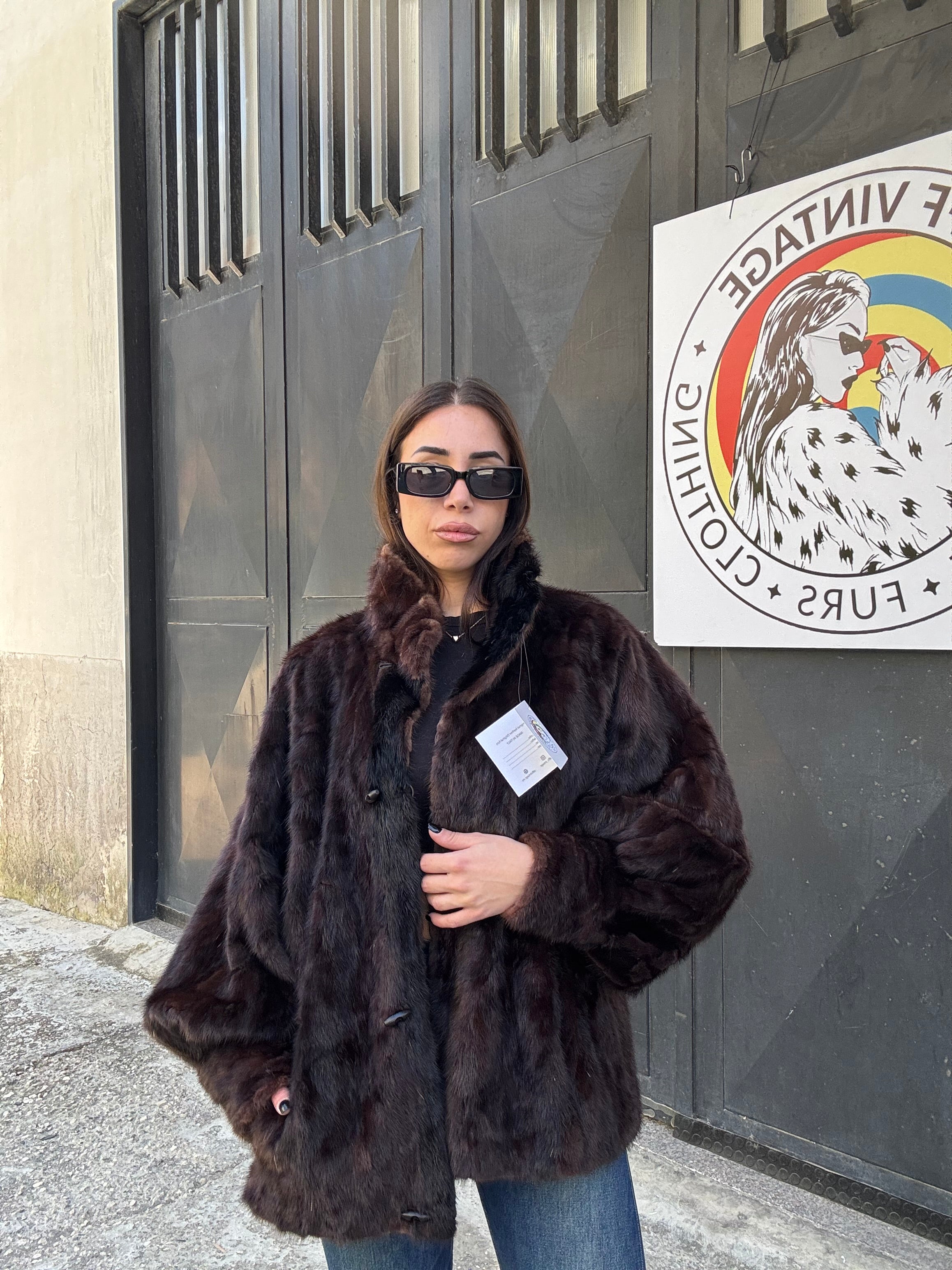 Giacca in visone reversibile