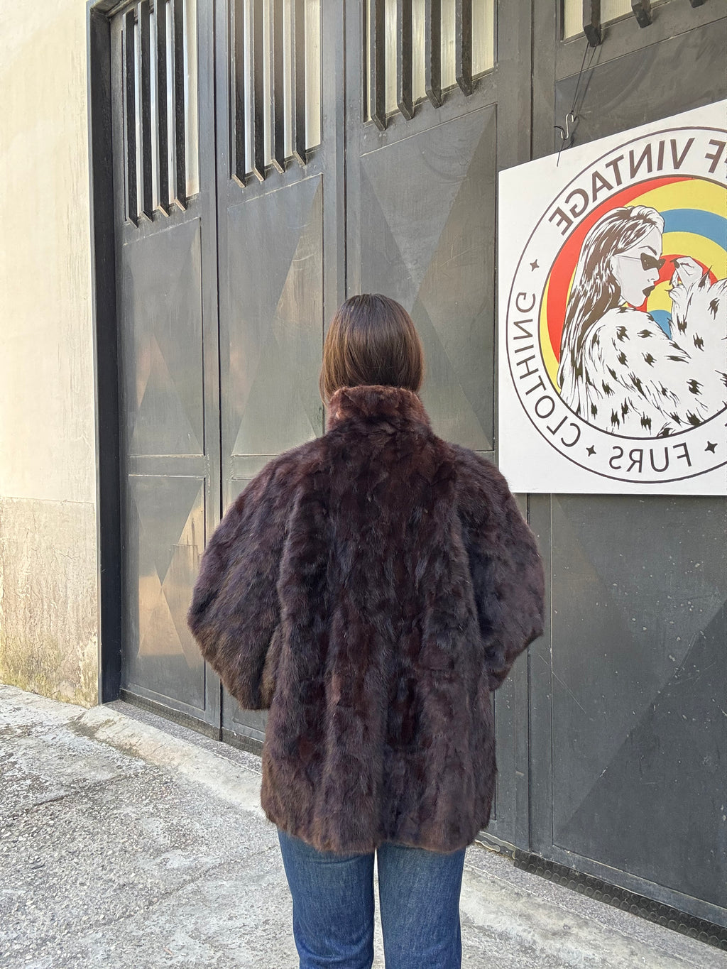 Giacca in visone reversibile