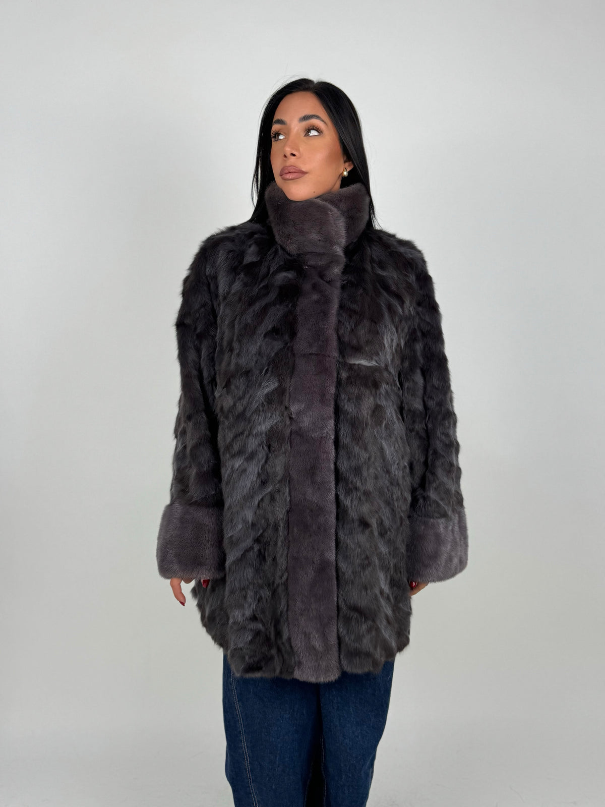 Giacca in lapin e visone N528