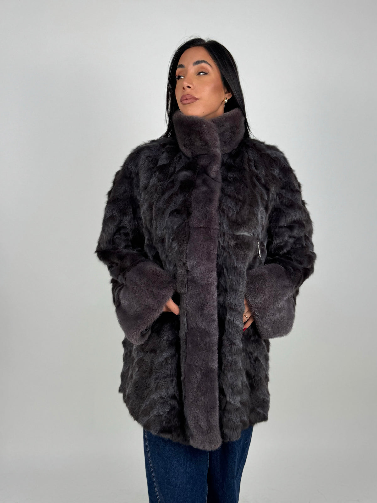 Giacca in lapin e visone N528