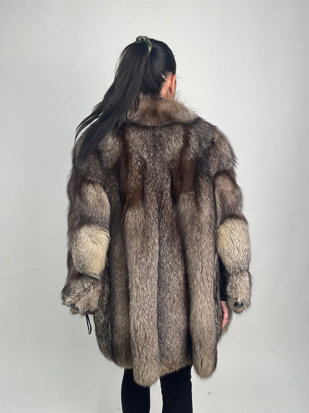 Giacca in volpe argentata N101