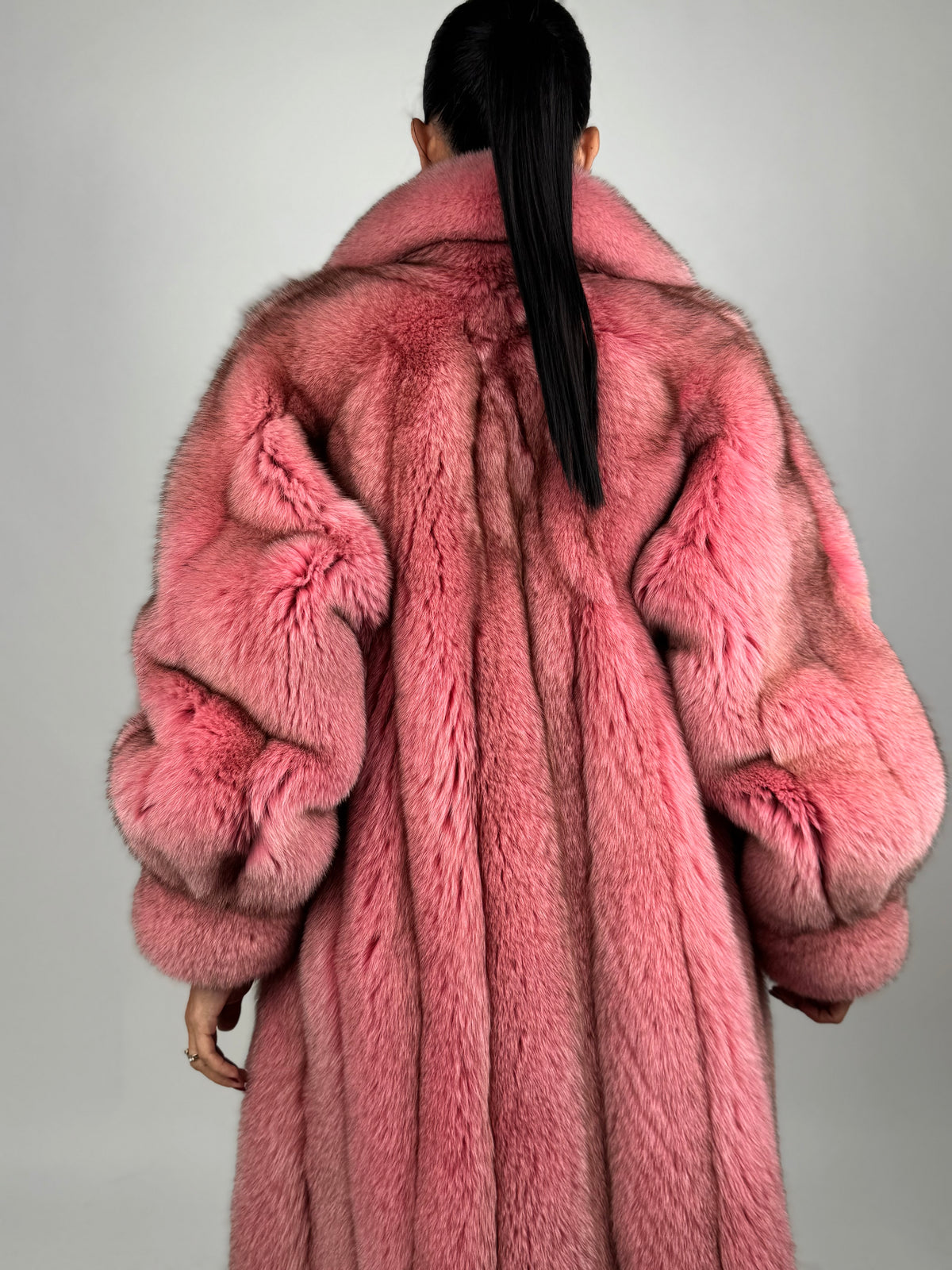 Giacca in volpe pink N225